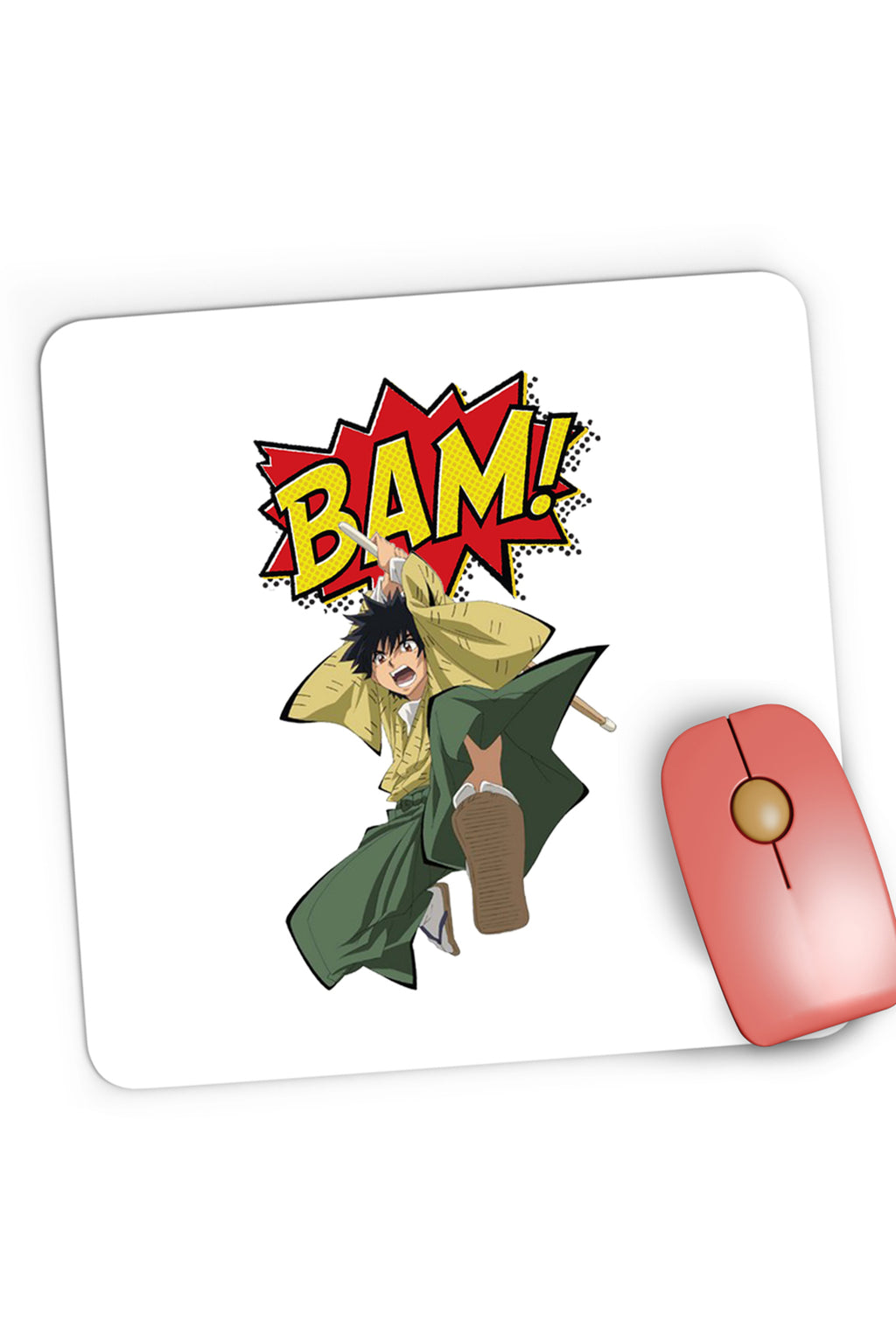 Mousepad Gaming Rurouni Kenshin Yahiko Boom Manga Katana, 21x19 cm