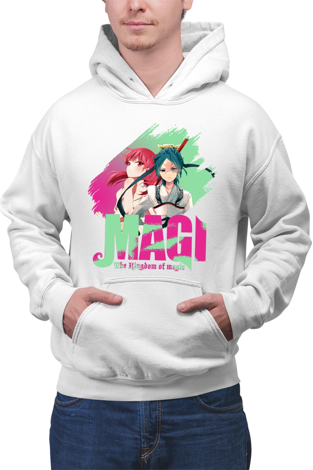 Hanorac barbati Magi The Labyrinth of Magic Morgiana Hakuryuu Logo Brush