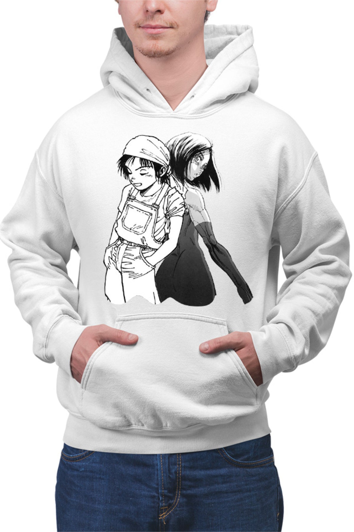Hanorac barbati Battle Angel Alita Gally Yugo Couple Animeeater