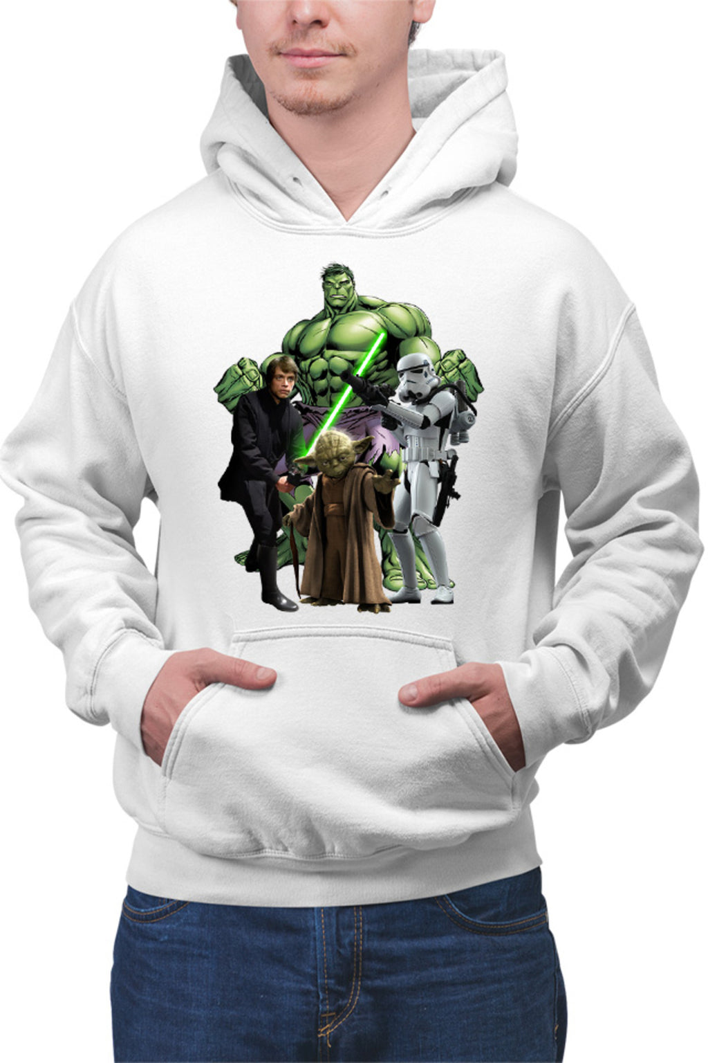 Hanorac barbati Star Wars Luke Skywalker Incredible Hulk Jedi Yoda