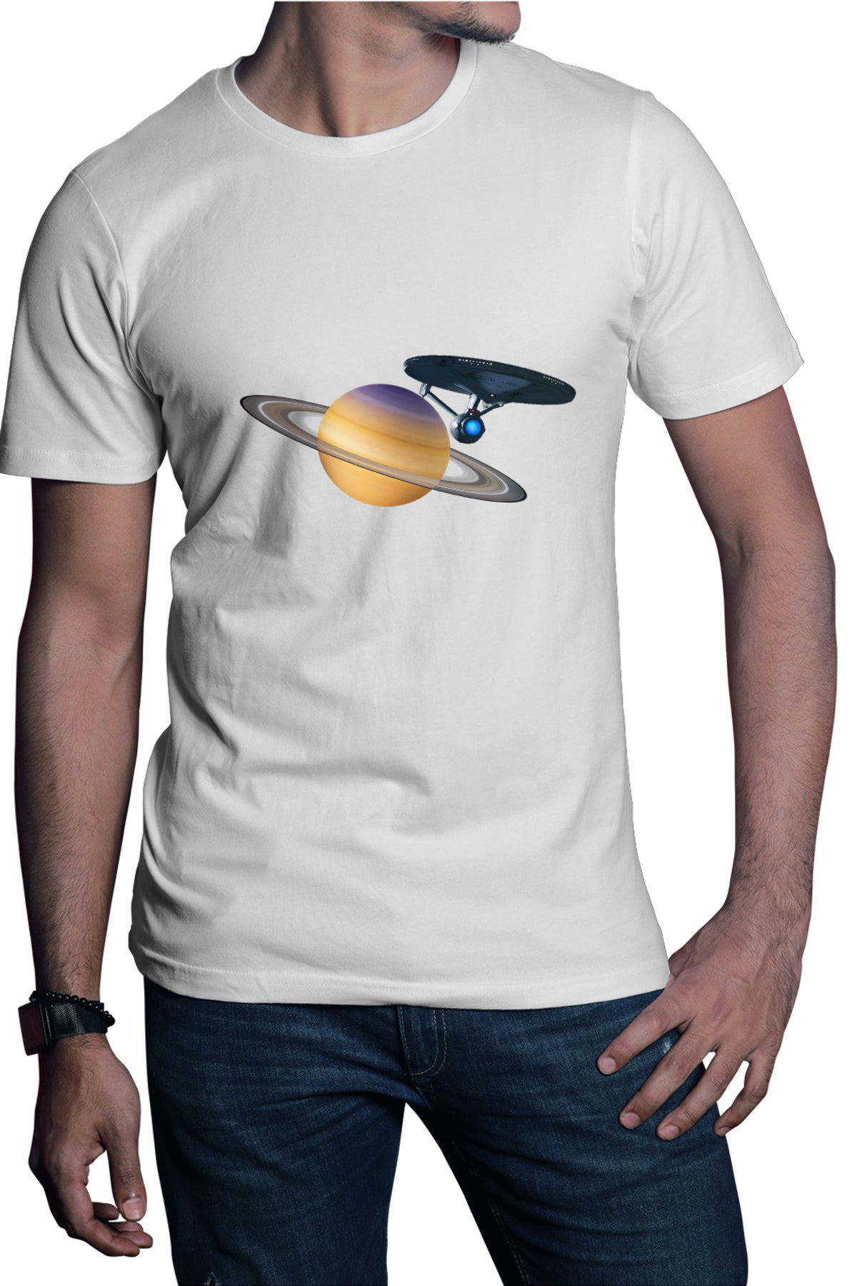 Tricou barbati Star Trek Enterprise Saturn Solar System Voyager