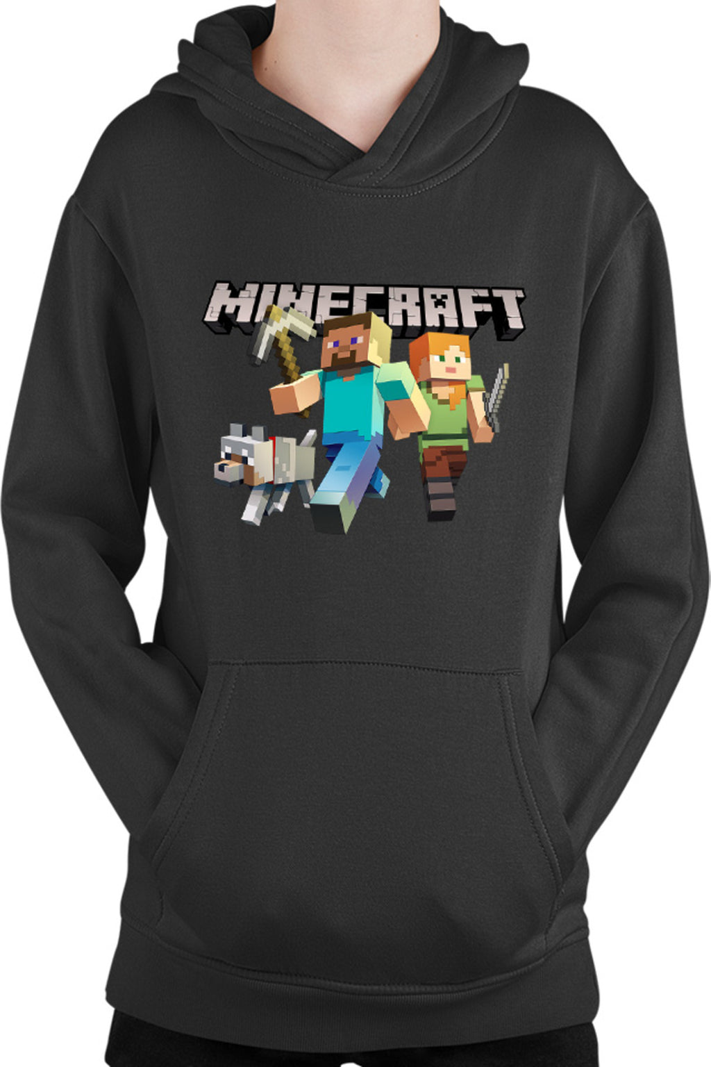 Hanorac copii Minecraft Go Mining Gold Power Red Stone Farm
