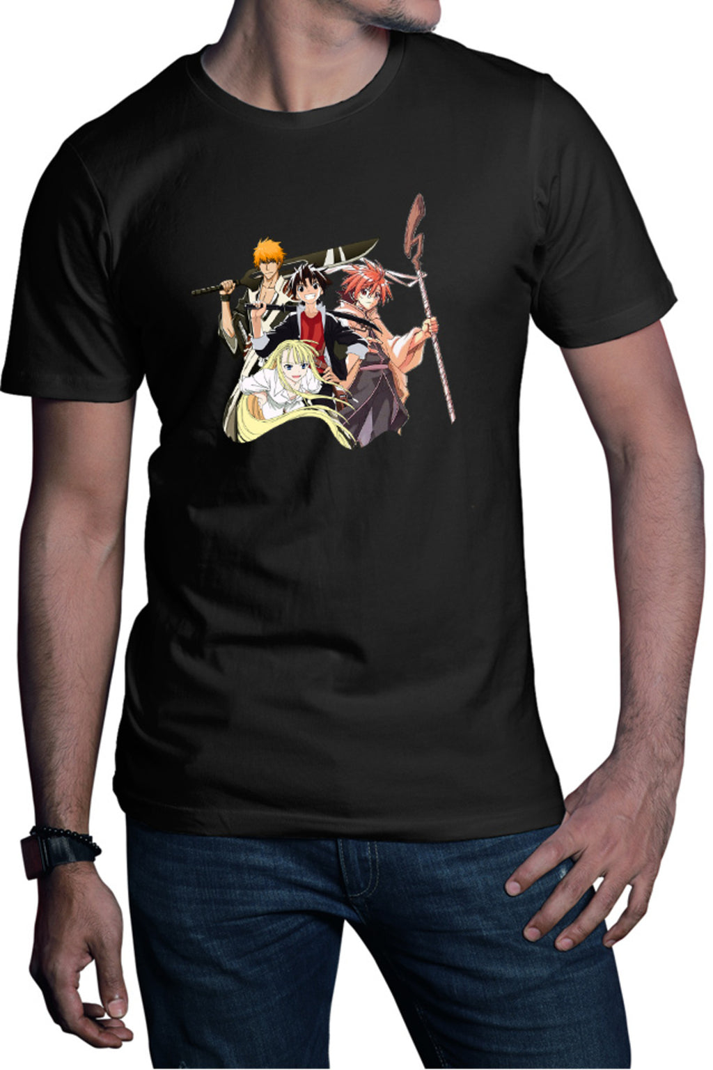 Tricou barbati UQ Holder Touta McDowell Negi Ichigo Bleach