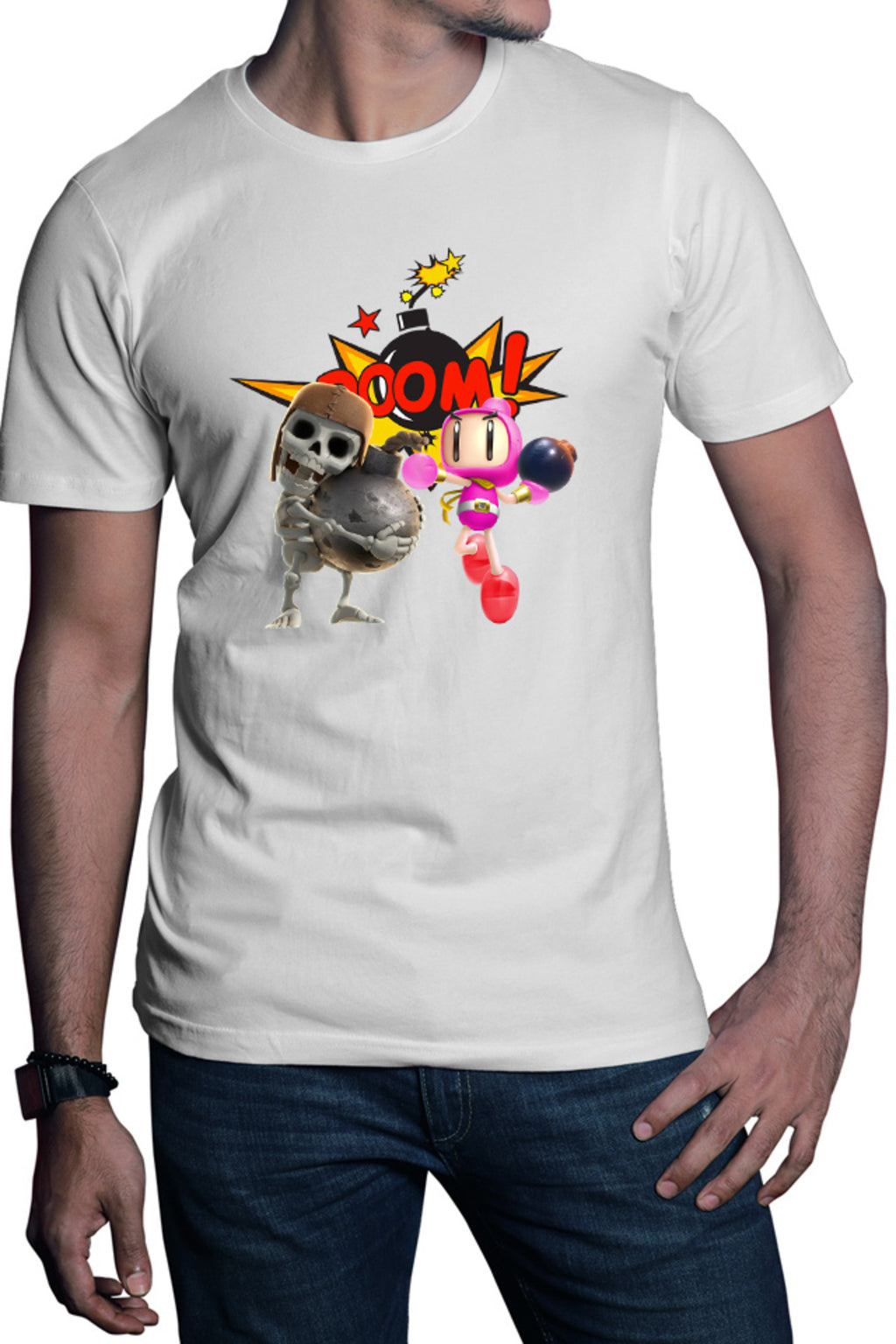 Tricou barbati Clash Royale Bomberman Skeleton Special Ability