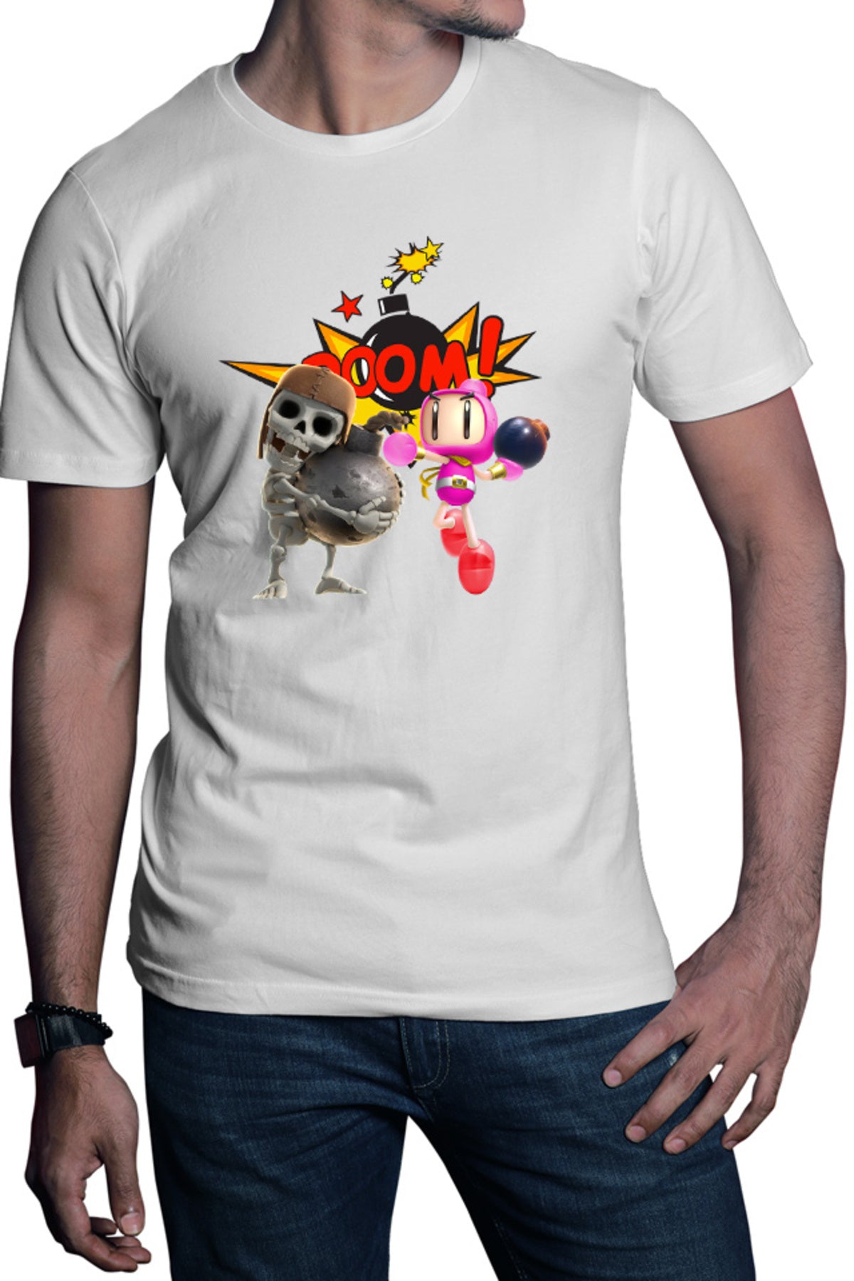 Tricou barbati Clash Royale Bomberman Skeleton Special Ability