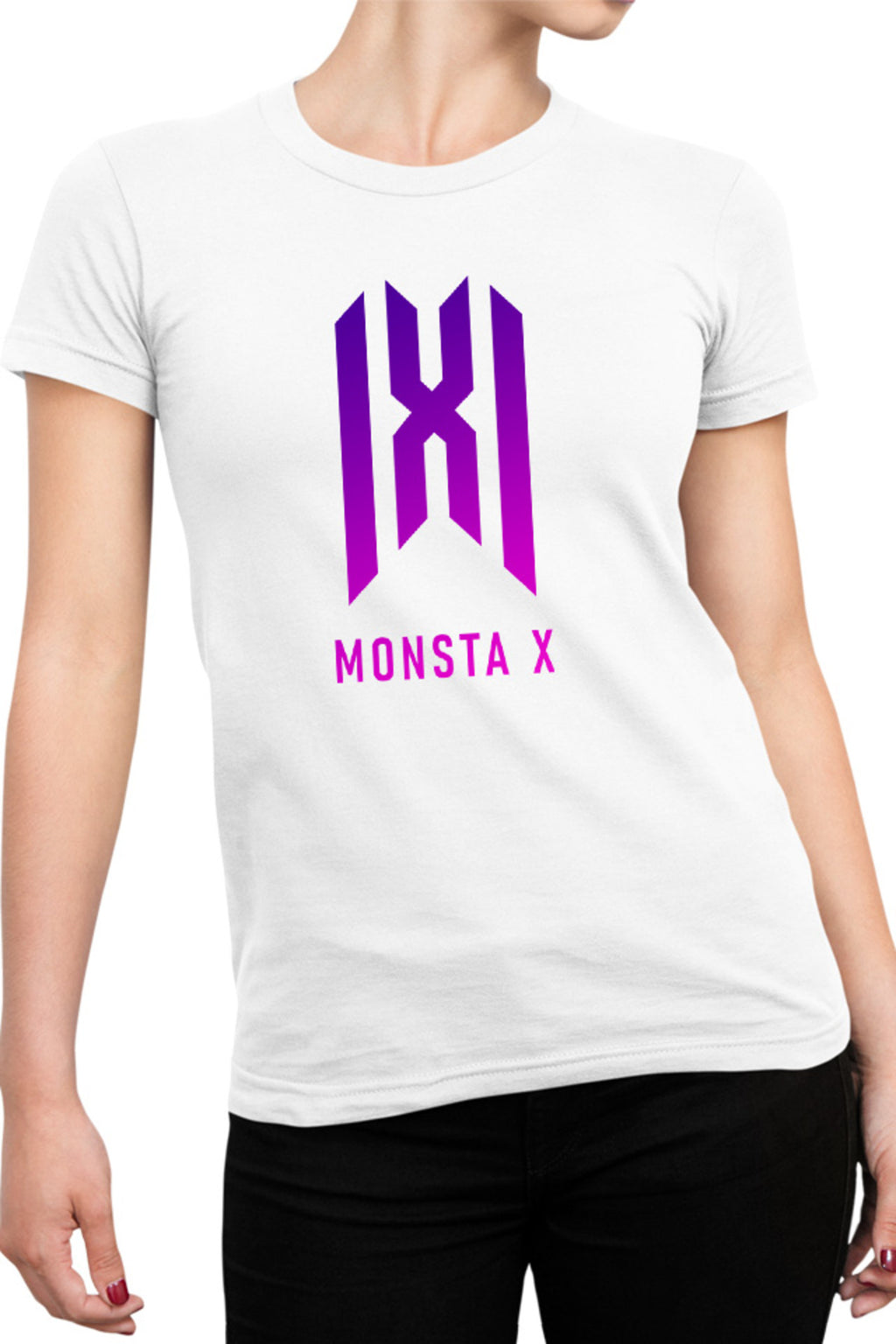 Tricou dama Monsta X Logo Merch K-Pop Album New Come Back