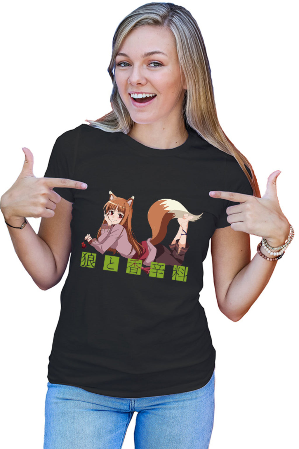 Tricou dama Spice And Wolf Holo Anime Slice of Life