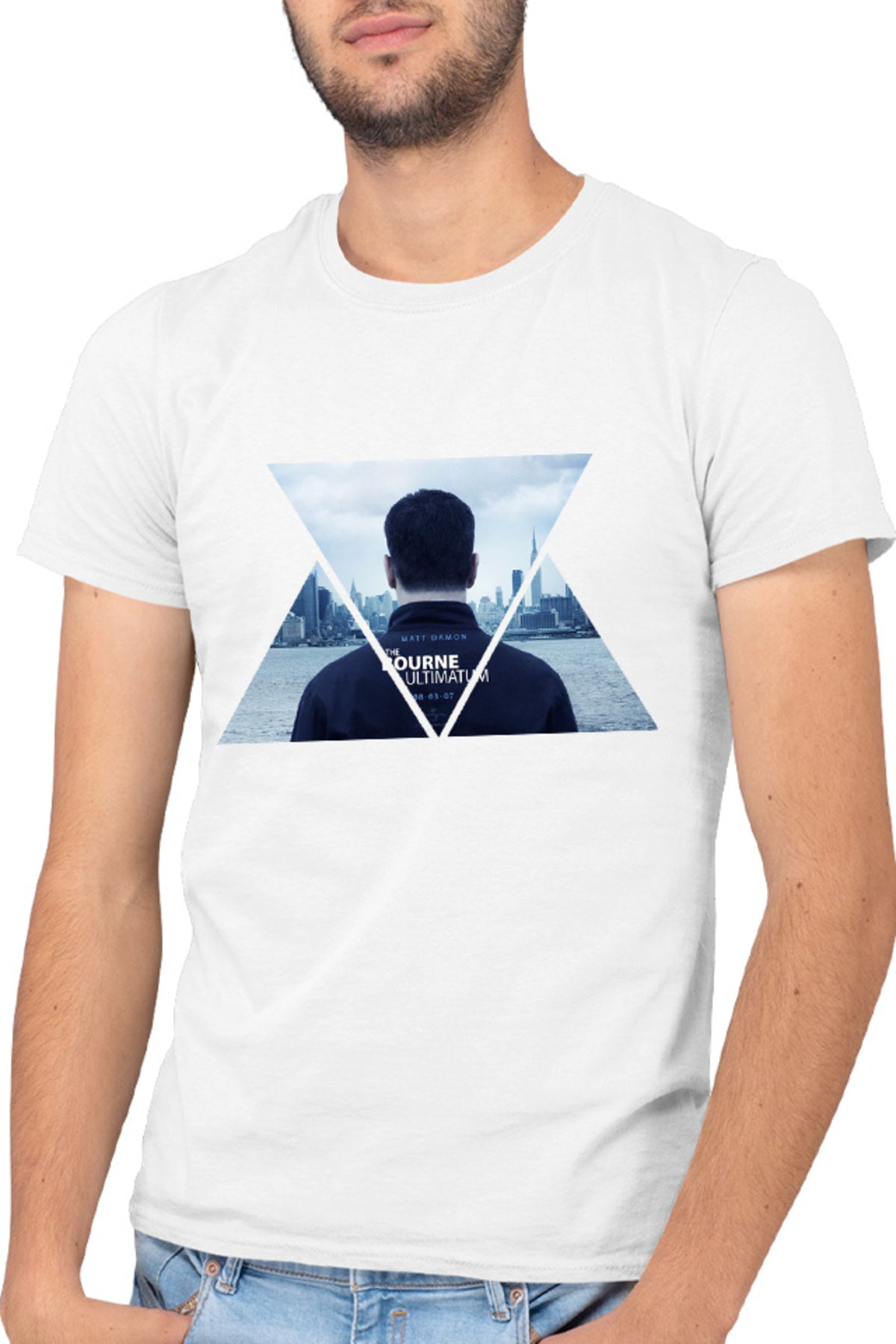 Tricou barbati Bourne Triangle Movie American Country