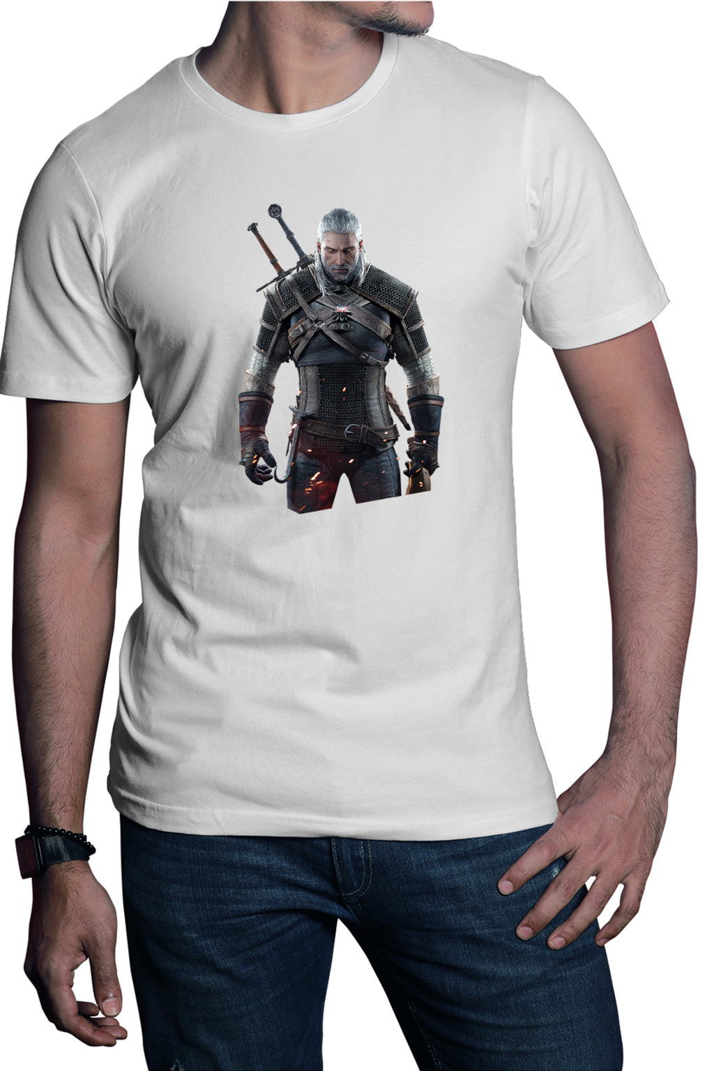 Tricou barbati The Witcher Geralt of Rivia Andrzej Sapkowski Game