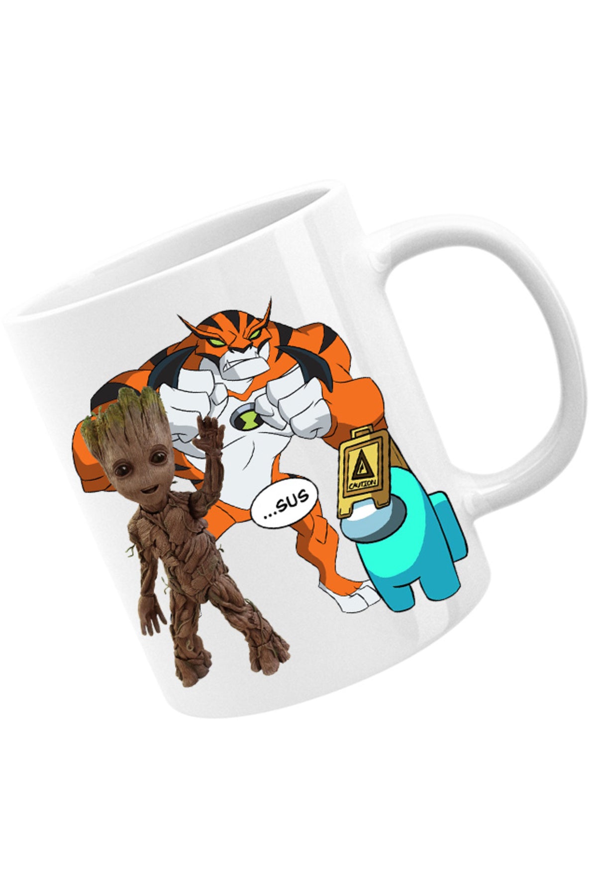 Cana Baby Groot Ben 10 Huge Cat Among Us Sus, alba, 330 ml