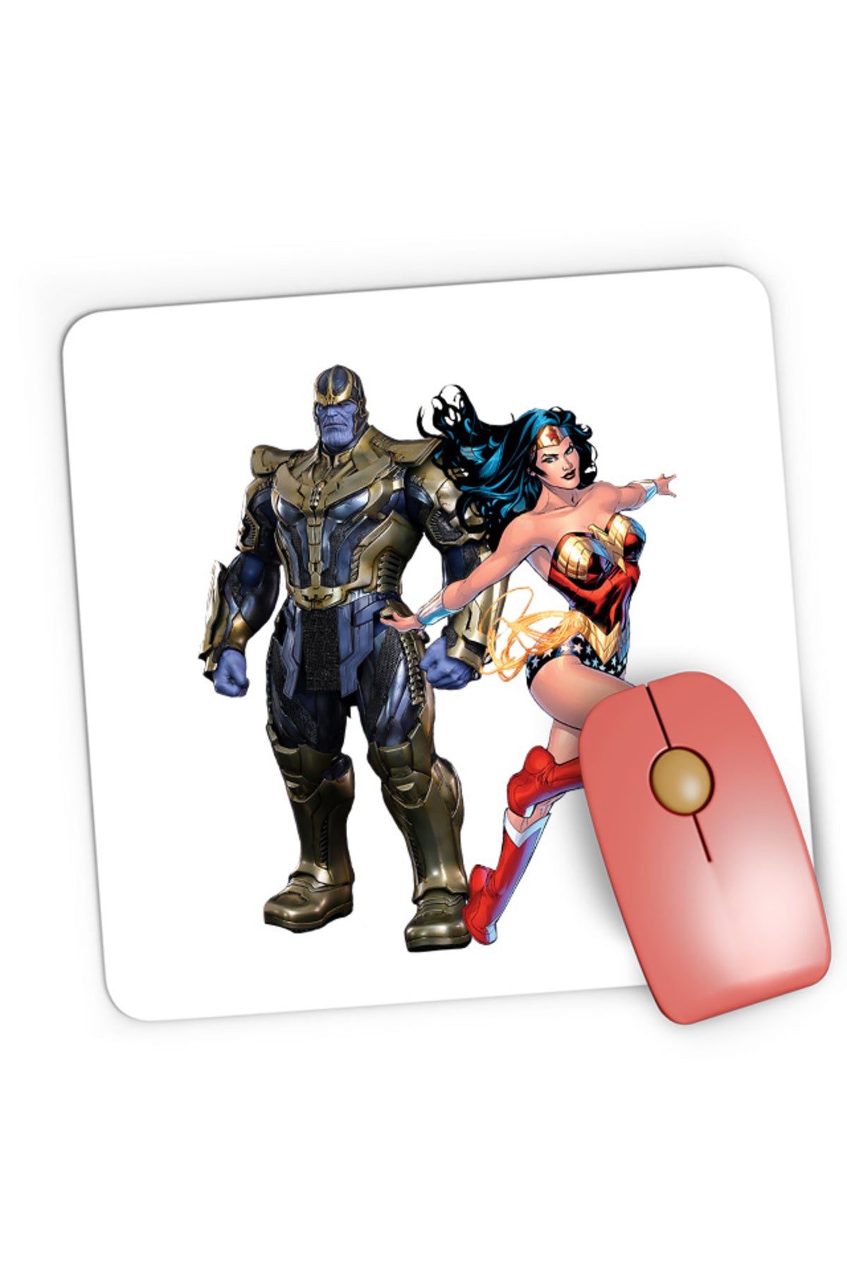 Mousepad Gaming Thanos Wonder Woman Hero Villian Star, 21x19 cm