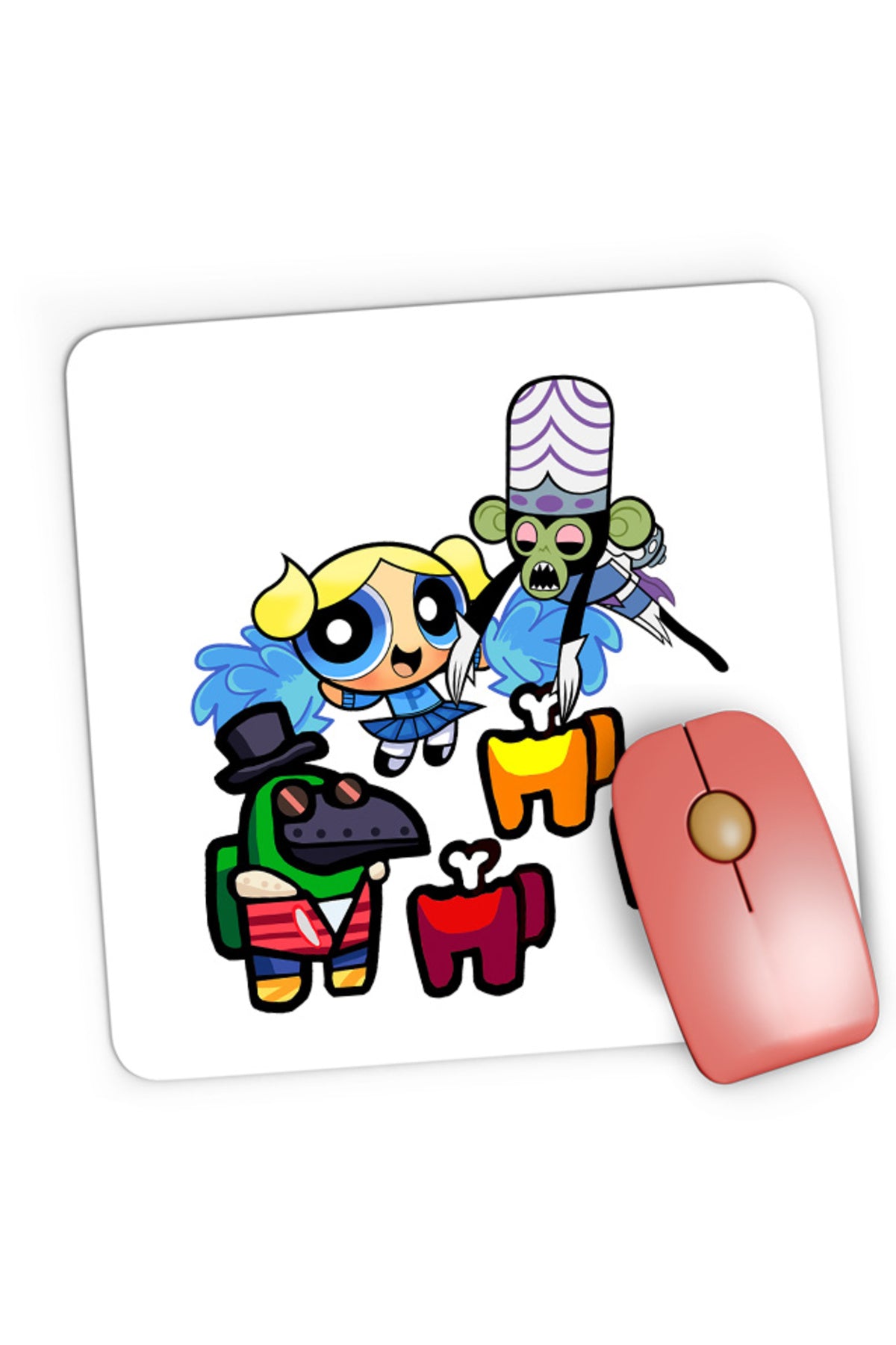 Mousepad Gaming Among Us Impostor Character Wonder Mojo Jojo Bubble, 21x19 cm