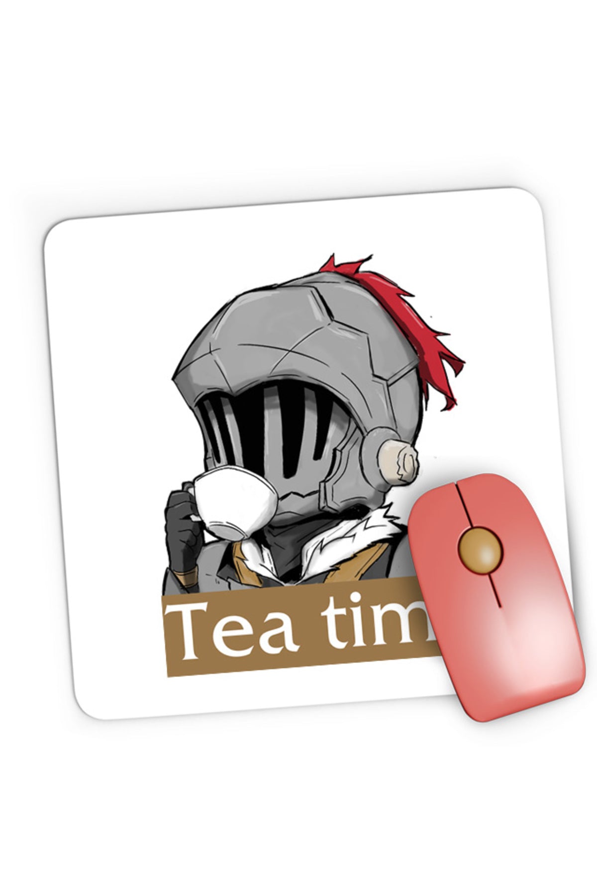 Mousepad Gaming Goblin Slayer Tea Time Break Anime Rapid Armor Bebe, 21x19 cm