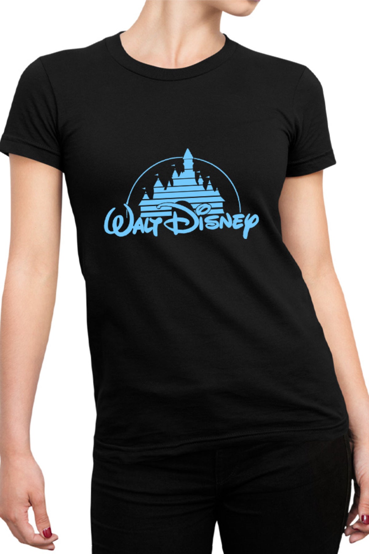 Tricou dama Mickey Mouse Walt Disney Logo Castle