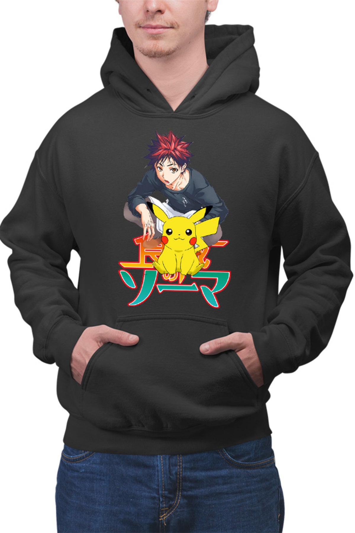 Hanorac barbati Food Wars Soma Pikachu Sit Pet Japan