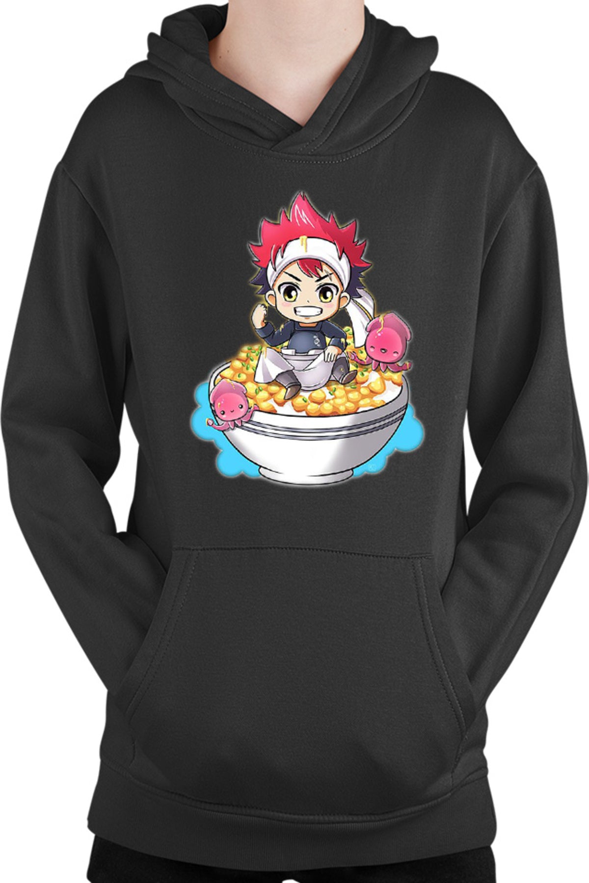 Hanorac copii Food Wars Chibi Souma Rice Bow Anime Kage