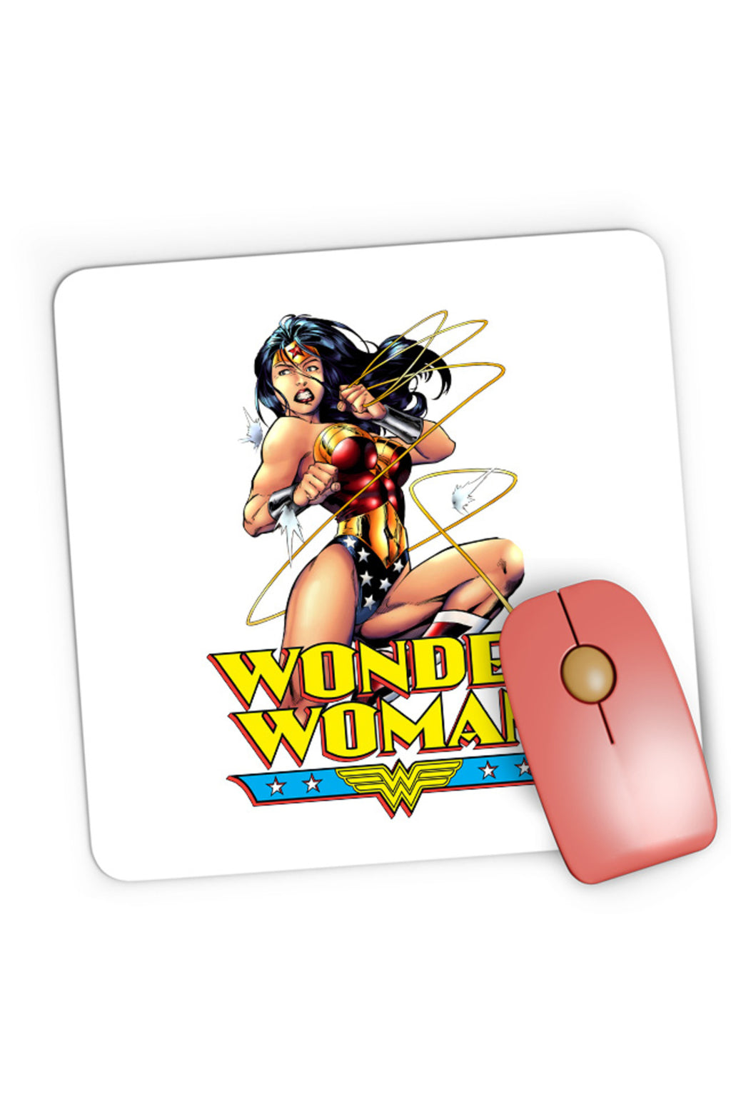Mousepad Gaming Wonder Woman String Energy Retro Illustration American, 21x19 cm