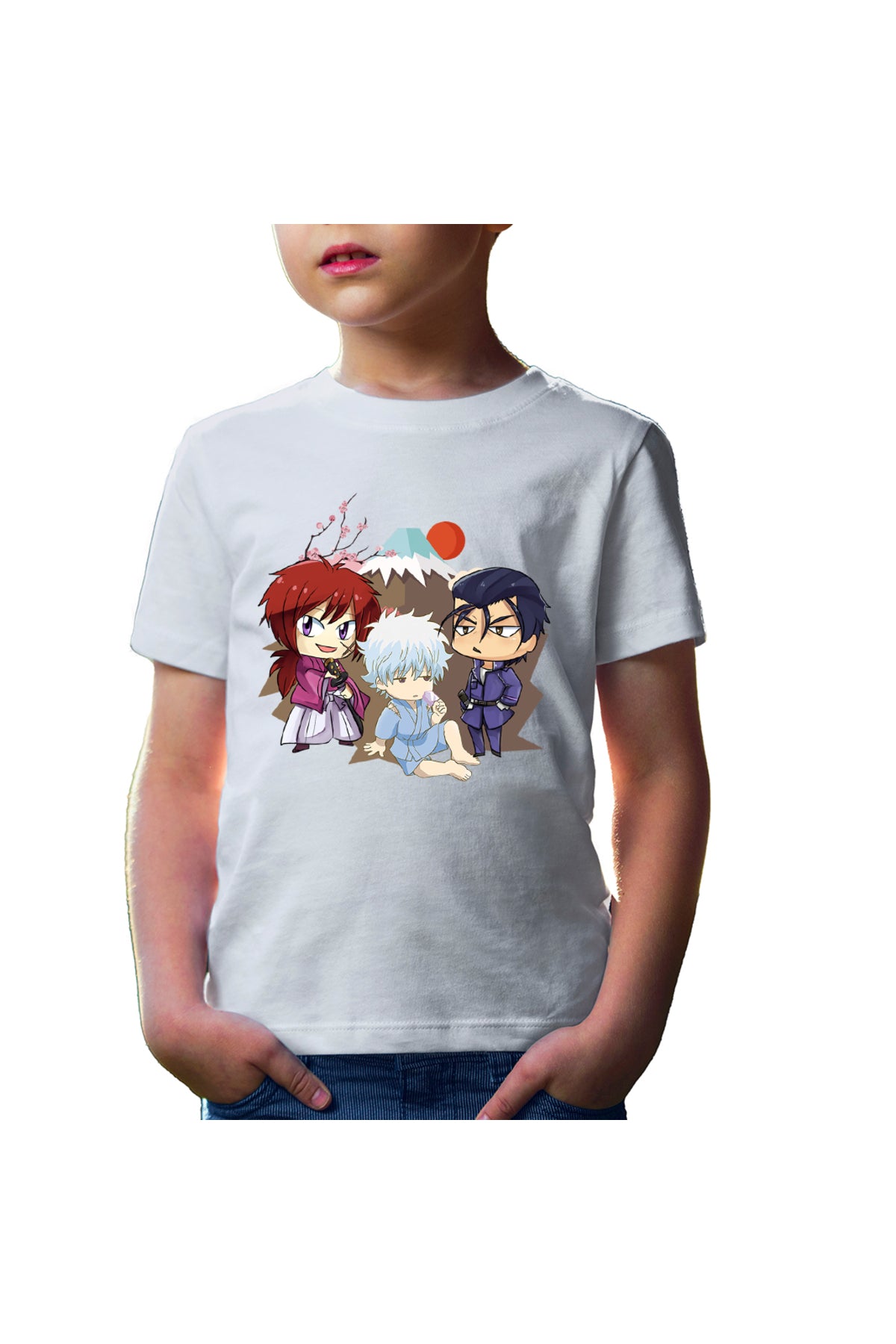 Tricou copii Rurouni Kenshin Chibi Trio Kenshin Gintoki Hajime