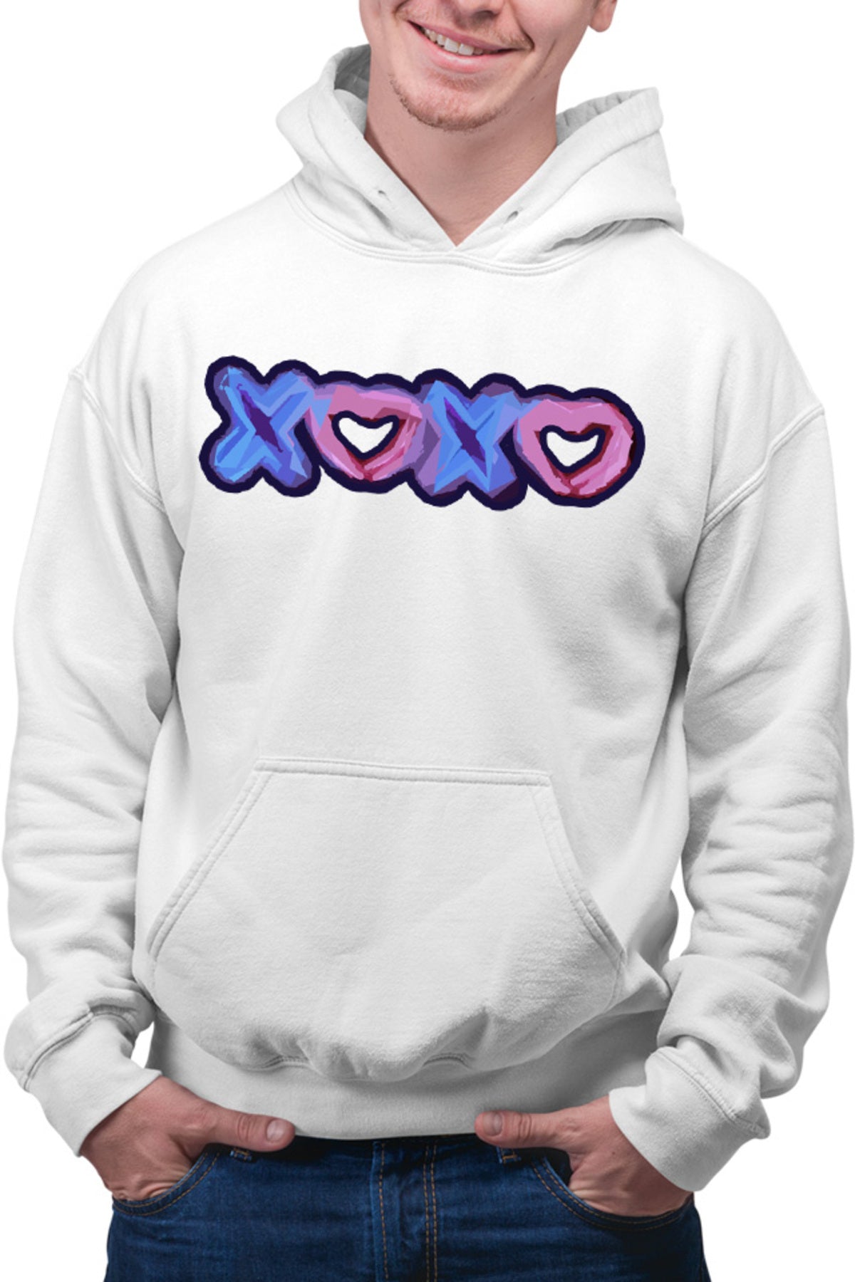 Hanorac barbati XOXO Logo Heart Abstract Minimalist Drama