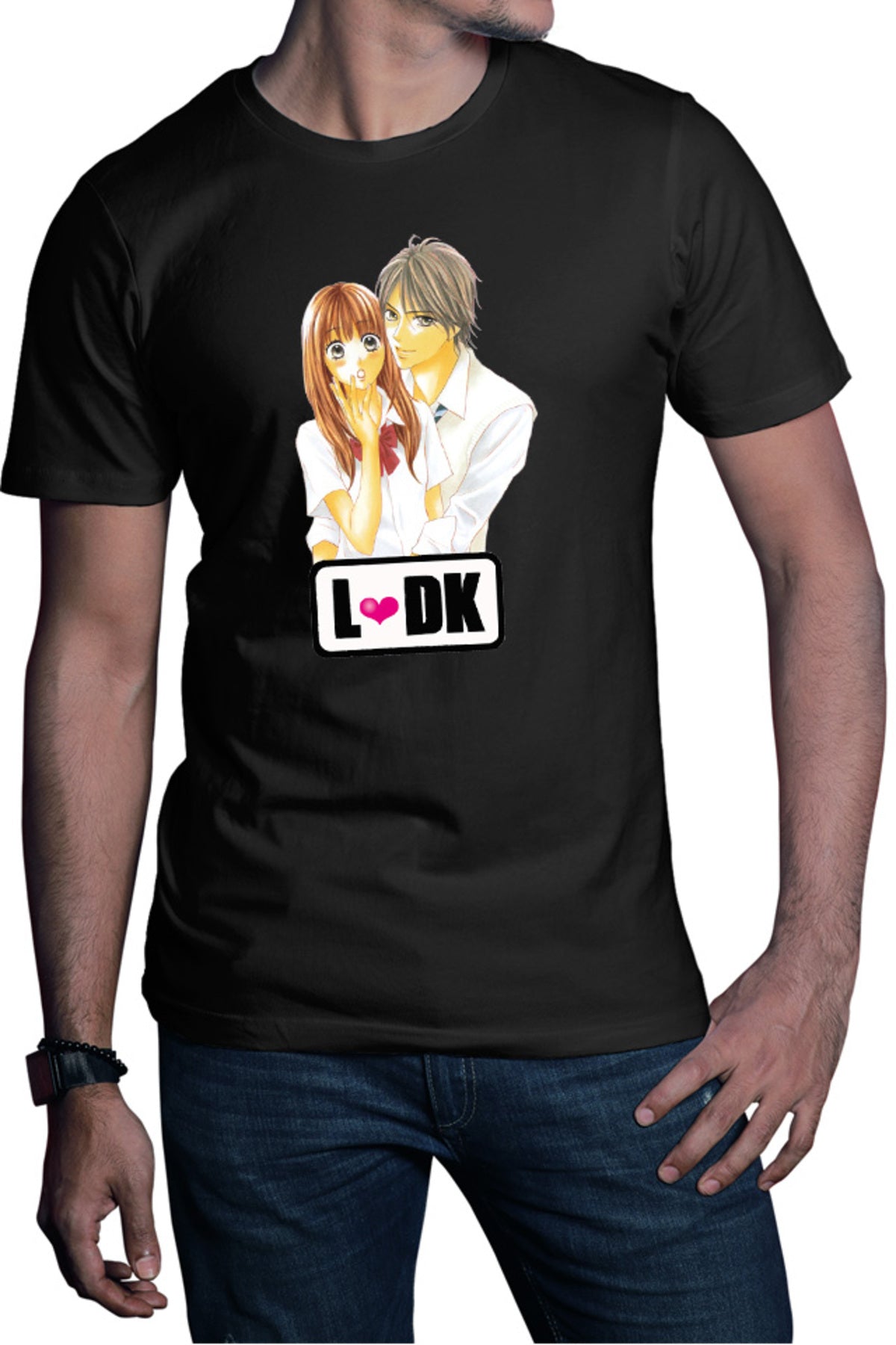 Tricou barbati LDK Nishimori Shuusei Love Heart School