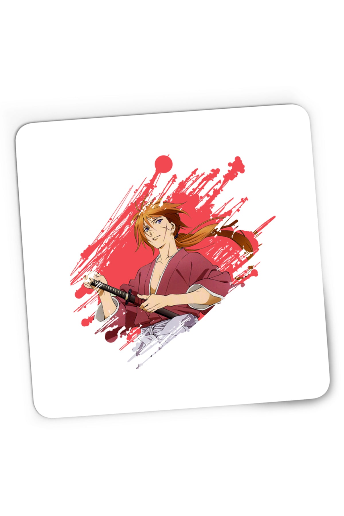 Mousepad Gaming Rurouni Kenshin Brush Meiji Swordsman Romantic Story, 21x19 cm