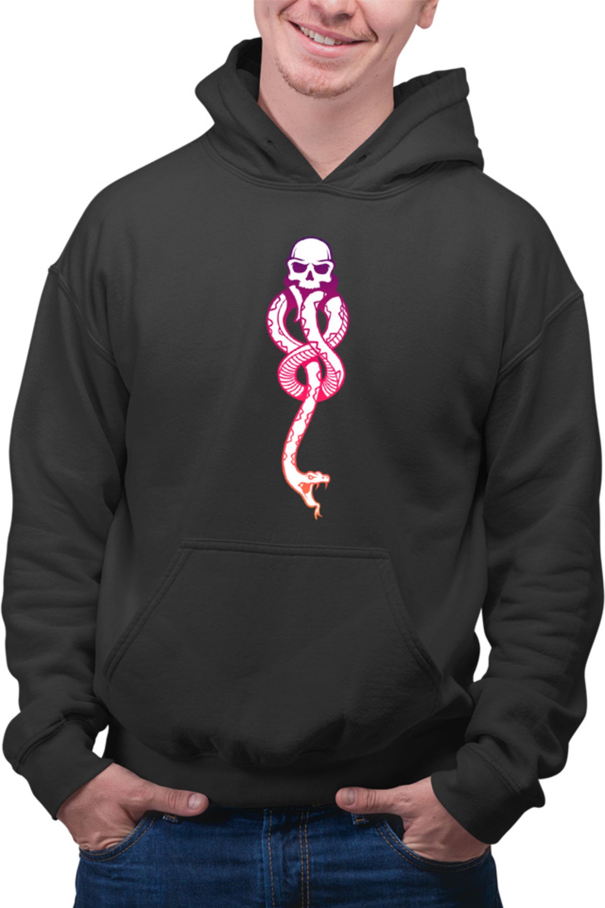 Hanorac barbati Harry Potter Decal Death Eaters Serpent Spell