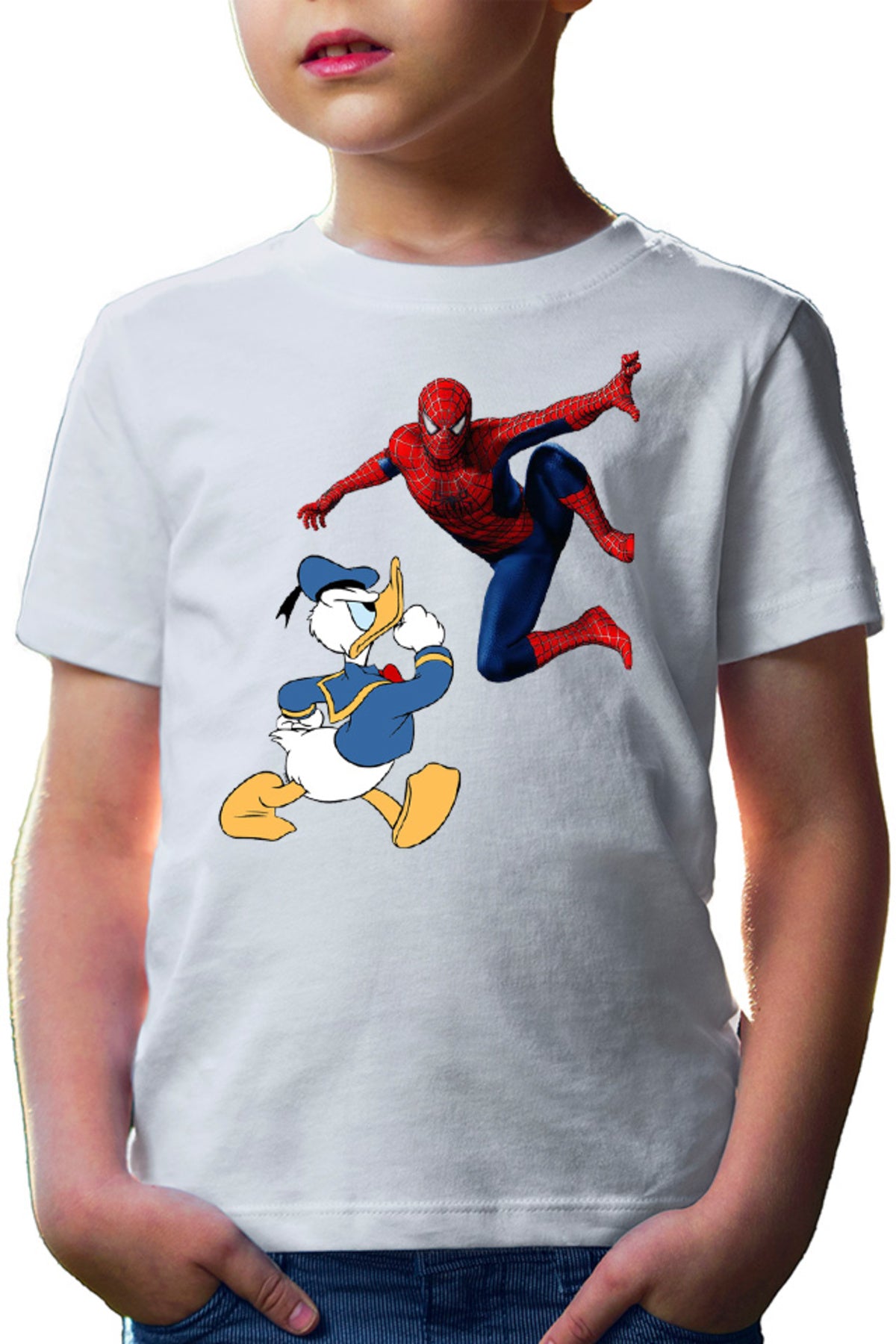 Tricou copii Donald Duck Spiderman Web Marvel DC Disney Angry