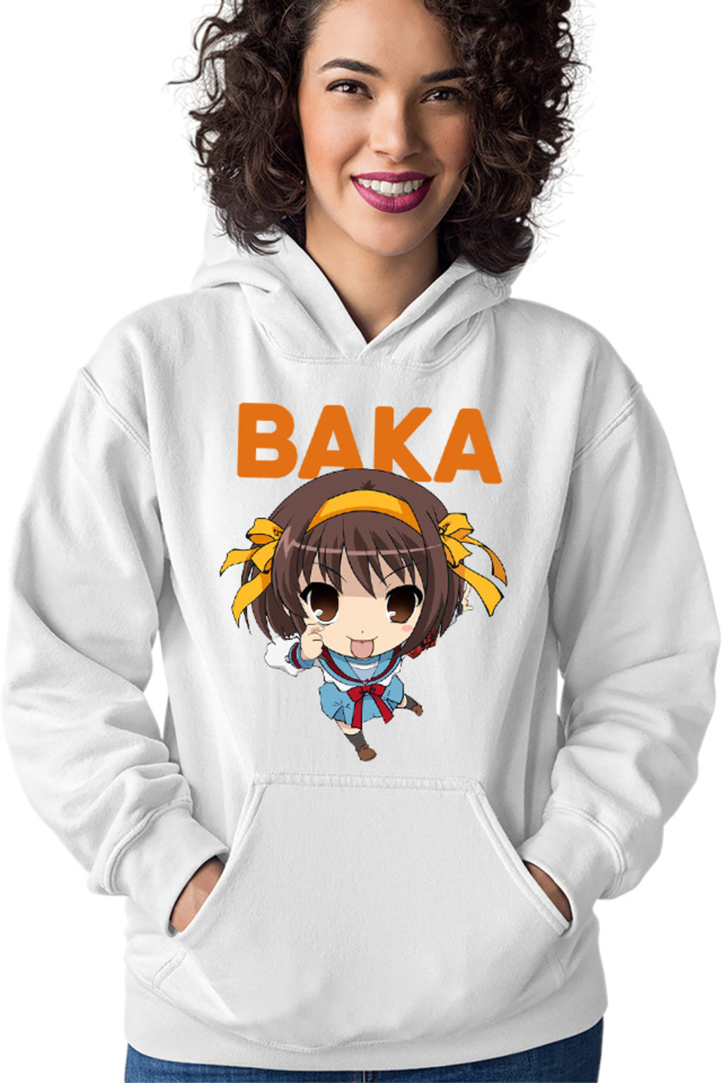 Hanorac dama Haruhi Suzumiya Baka Emoji Chibi Otaku Anime Japan