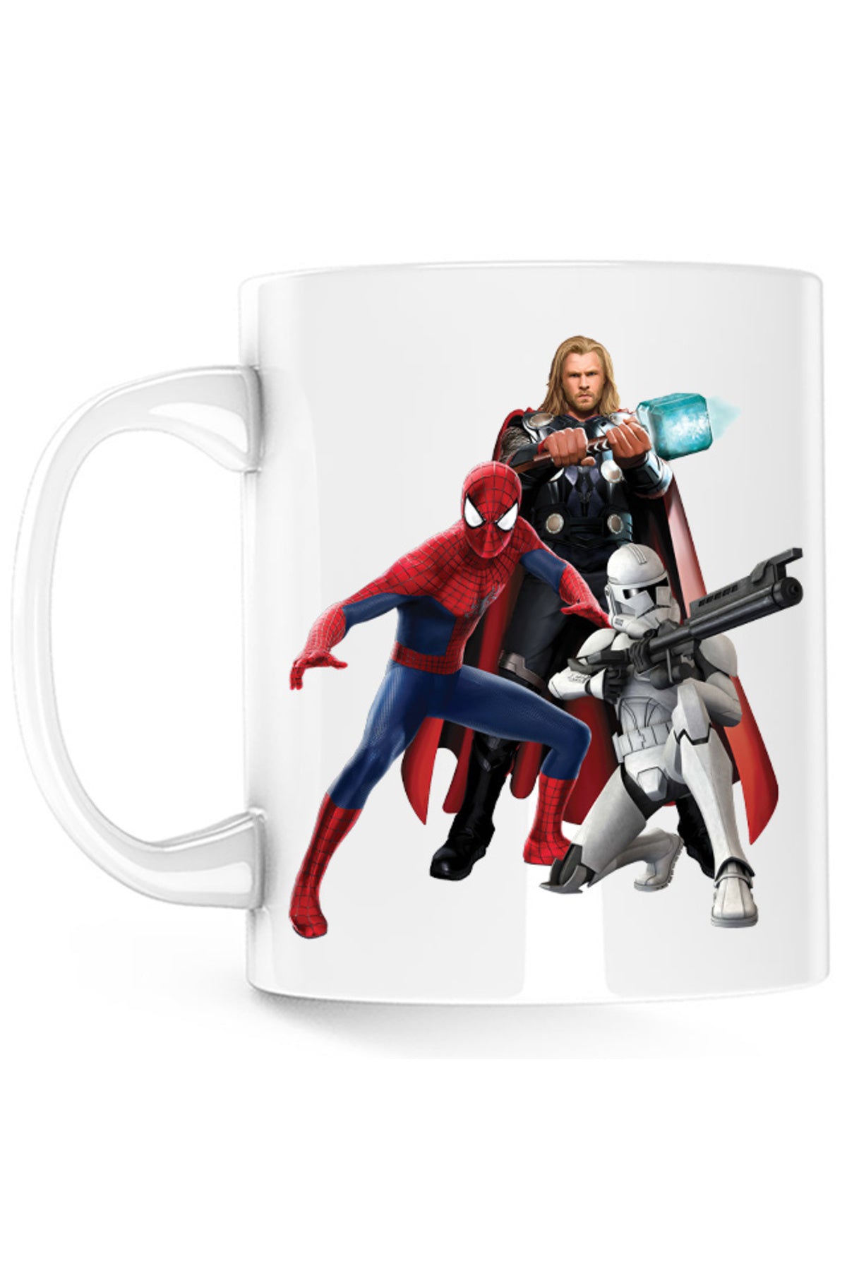 Cana Star Wars Spiderman Thor Marvel Clone Trooper, alba, 330 ml