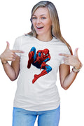 Tricou dama Spiderman Web Push Supervillains Alien Bite Hero