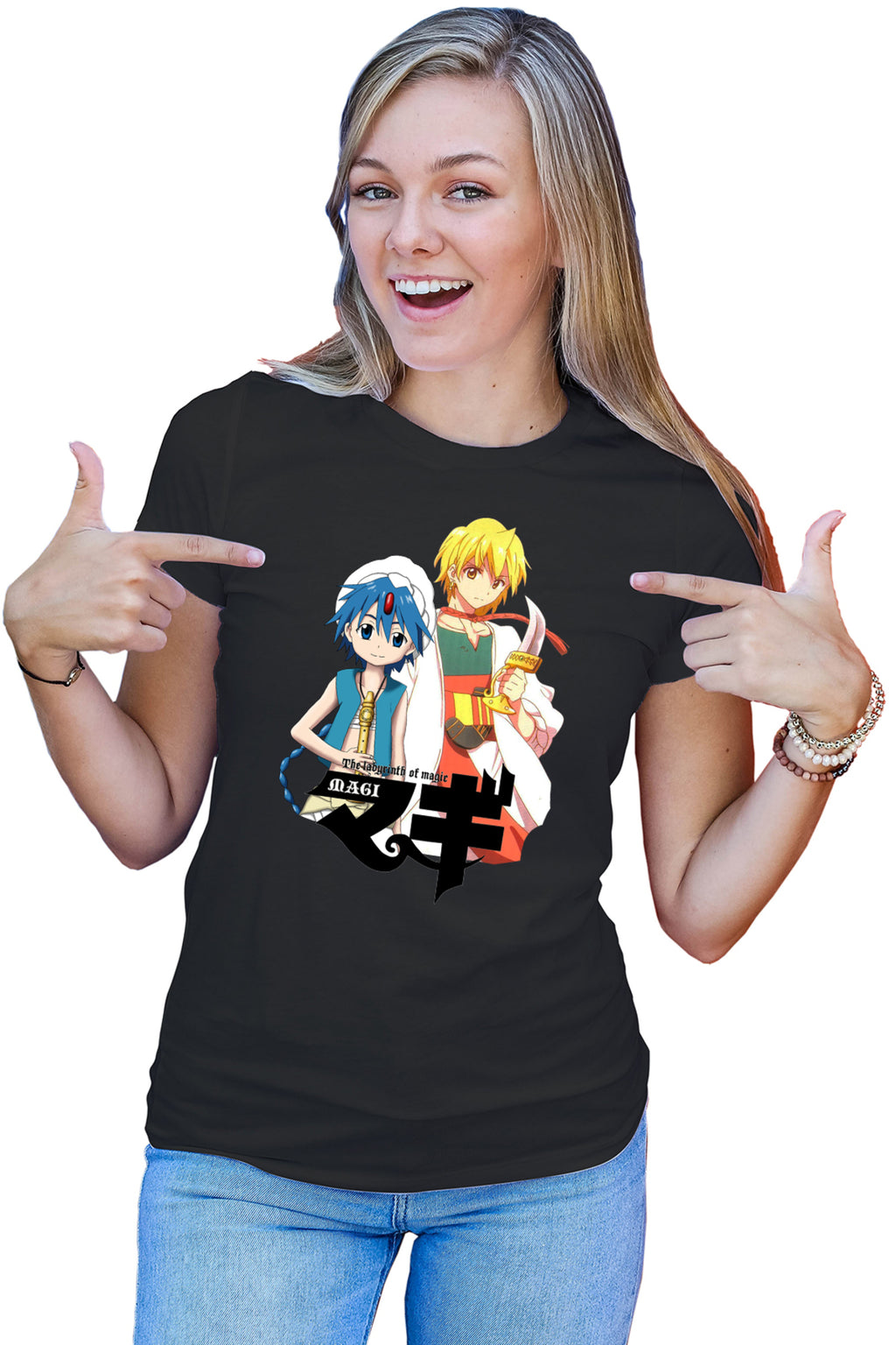 Tricou dama Magi The Labyrinth of Magic Aladin Alibaba Flute Sword