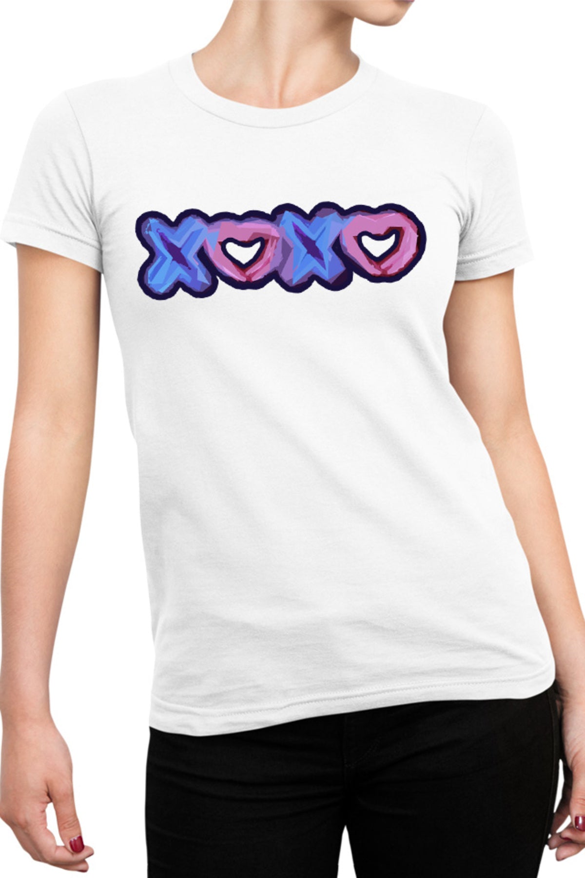 Tricou dama XOXO Logo Heart Abstract Minimalist Drama