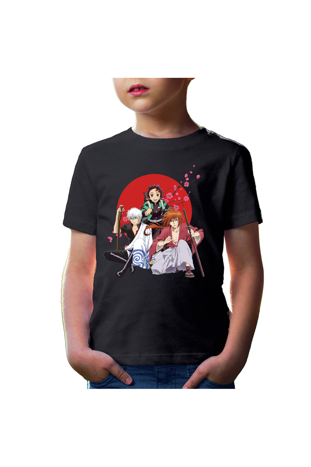 Tricou copii Rurouni Kenshin Samurai Sakura Trio Harakiri