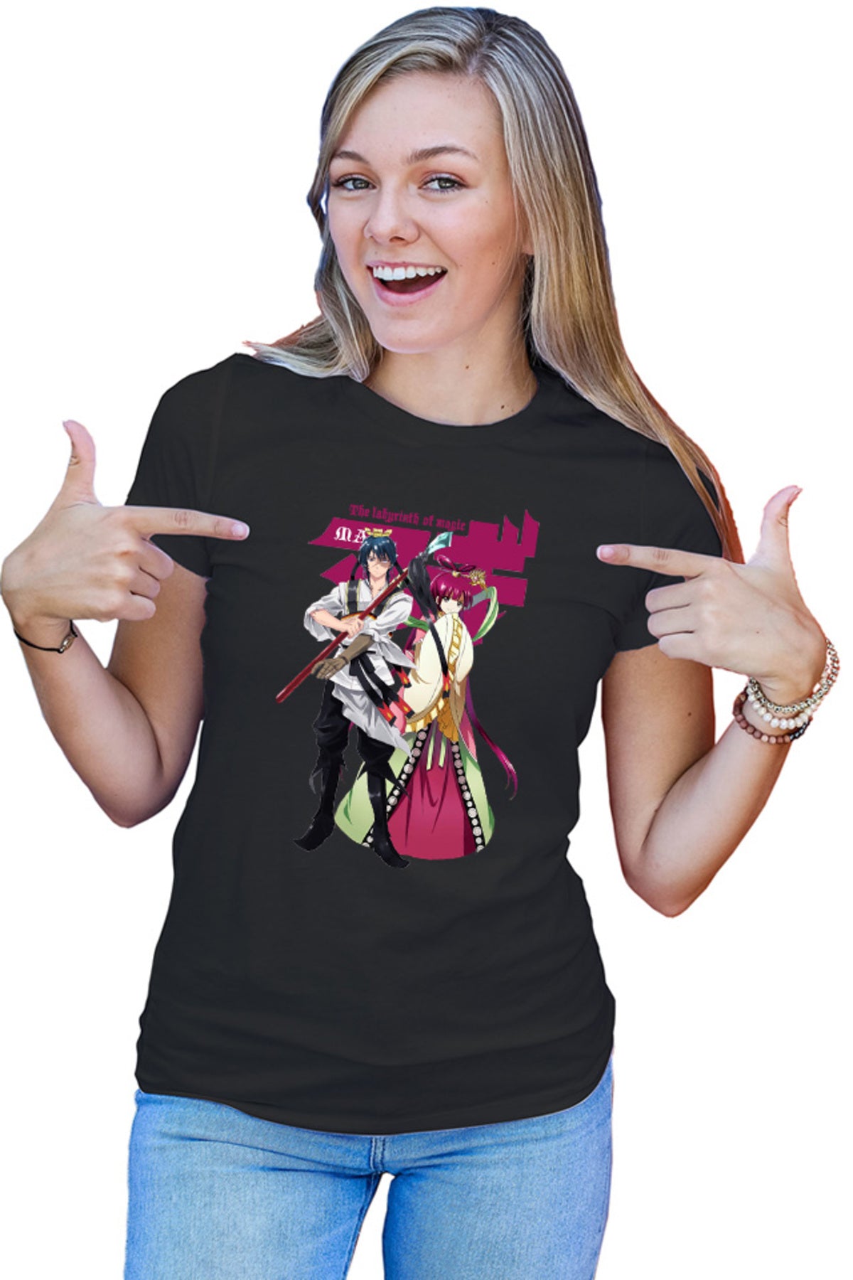 Tricou dama Magi The Labyrinth of Magic Kougyoku Queen Hakuryuu Guardian