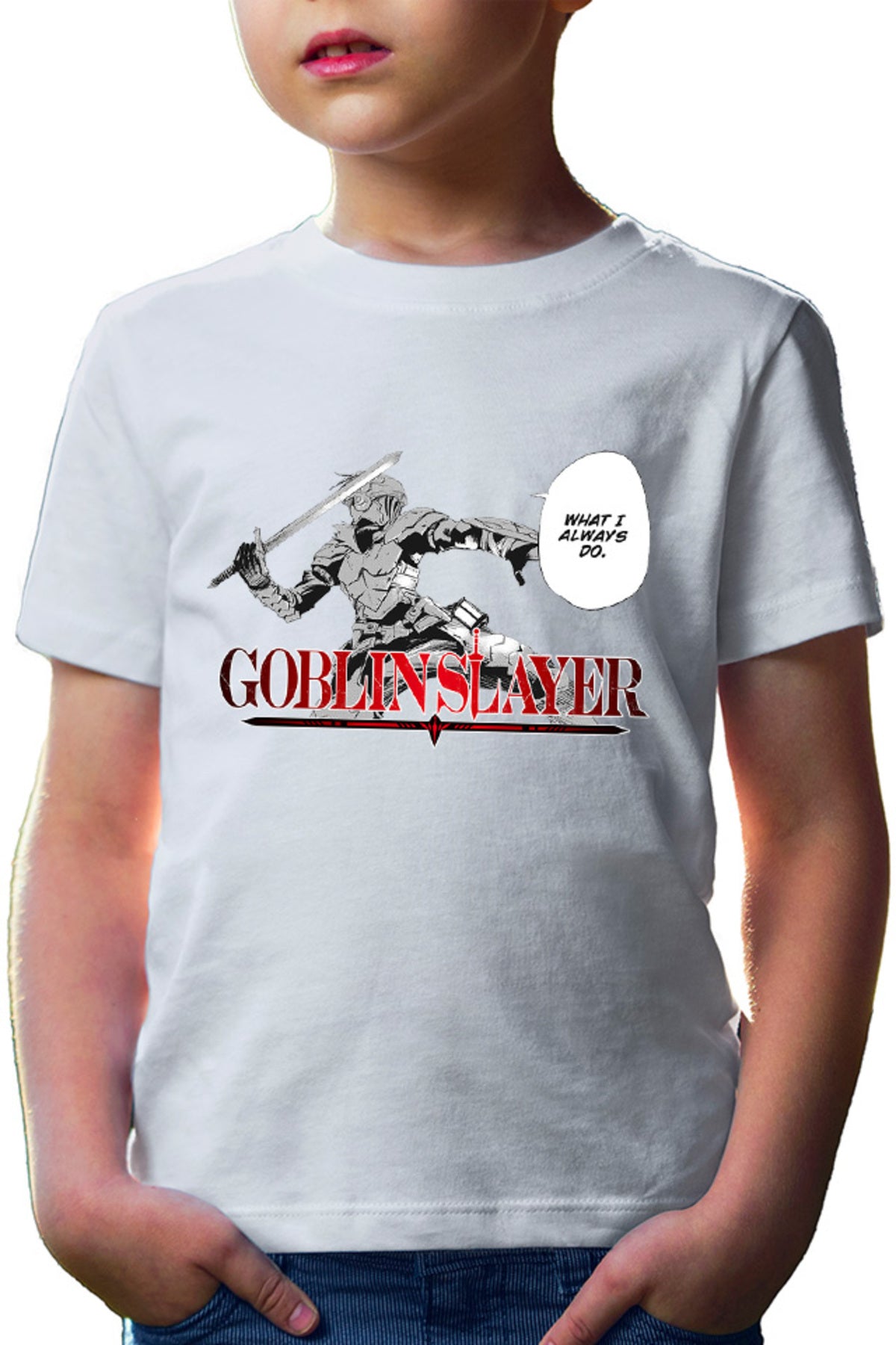 Tricou copii Goblin Slayer Claymore Knight Fast Anime Shounen Martial Arts