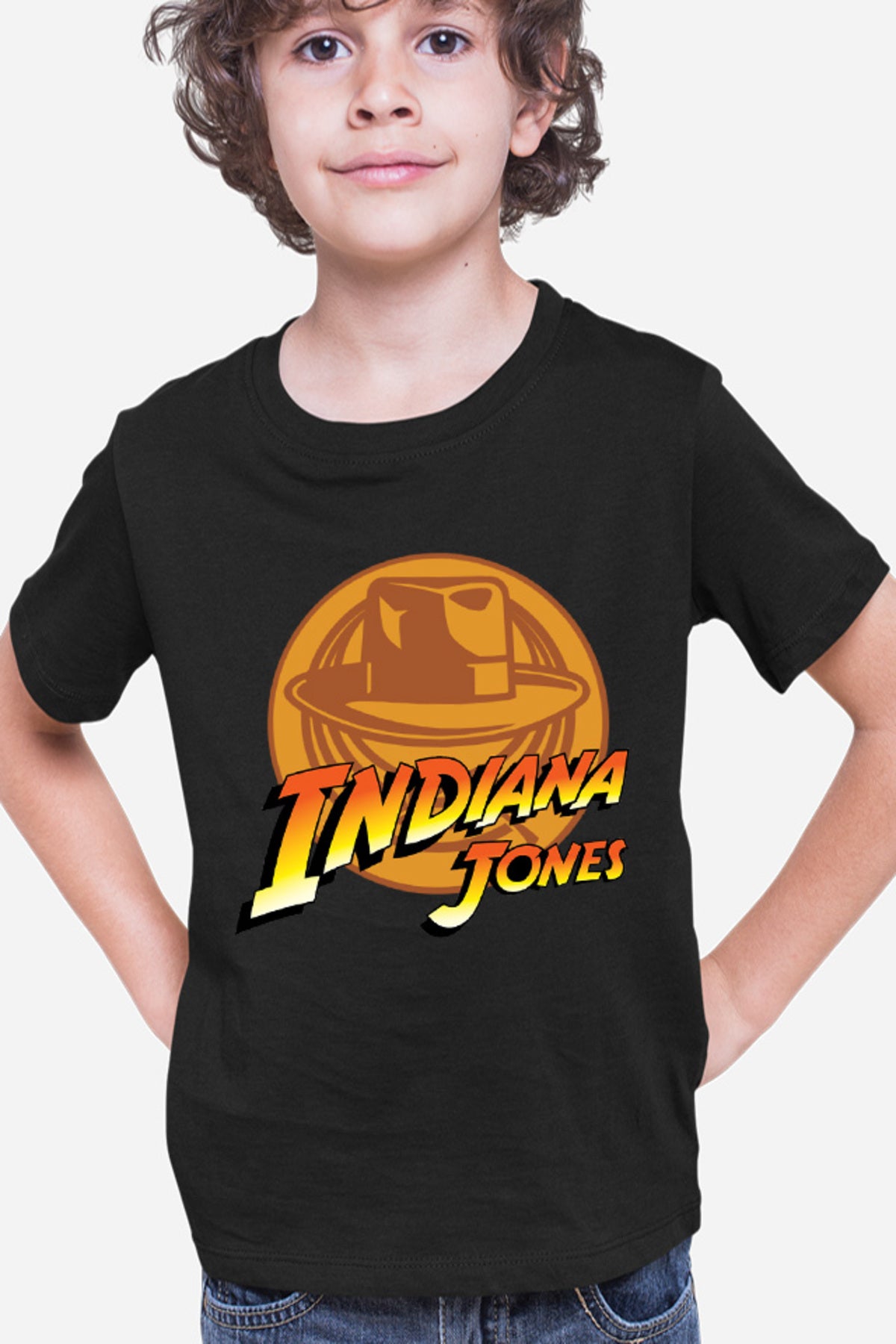 Tricou copii Indiana Jones Logo TV Series Cool Savana Texas US