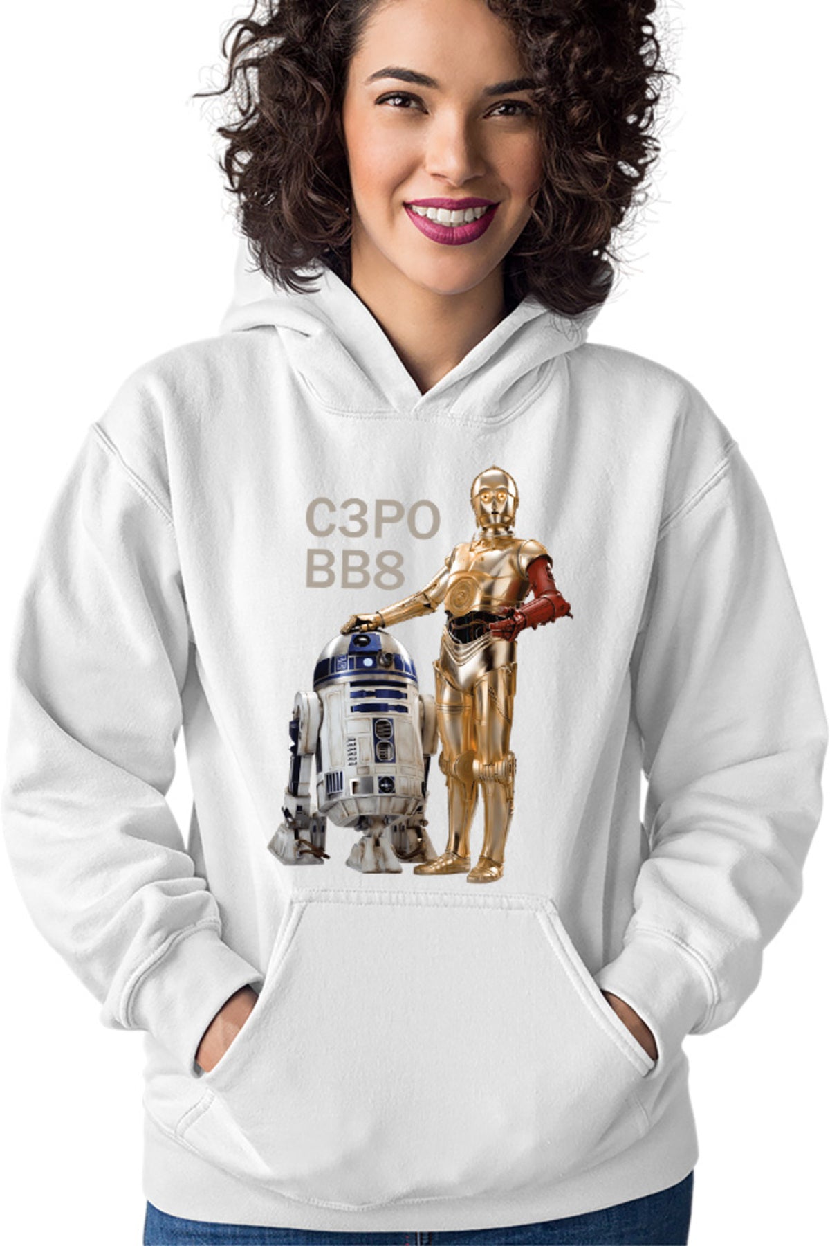 Hanorac dama Star Wars Robots BB8 S3PO Droid