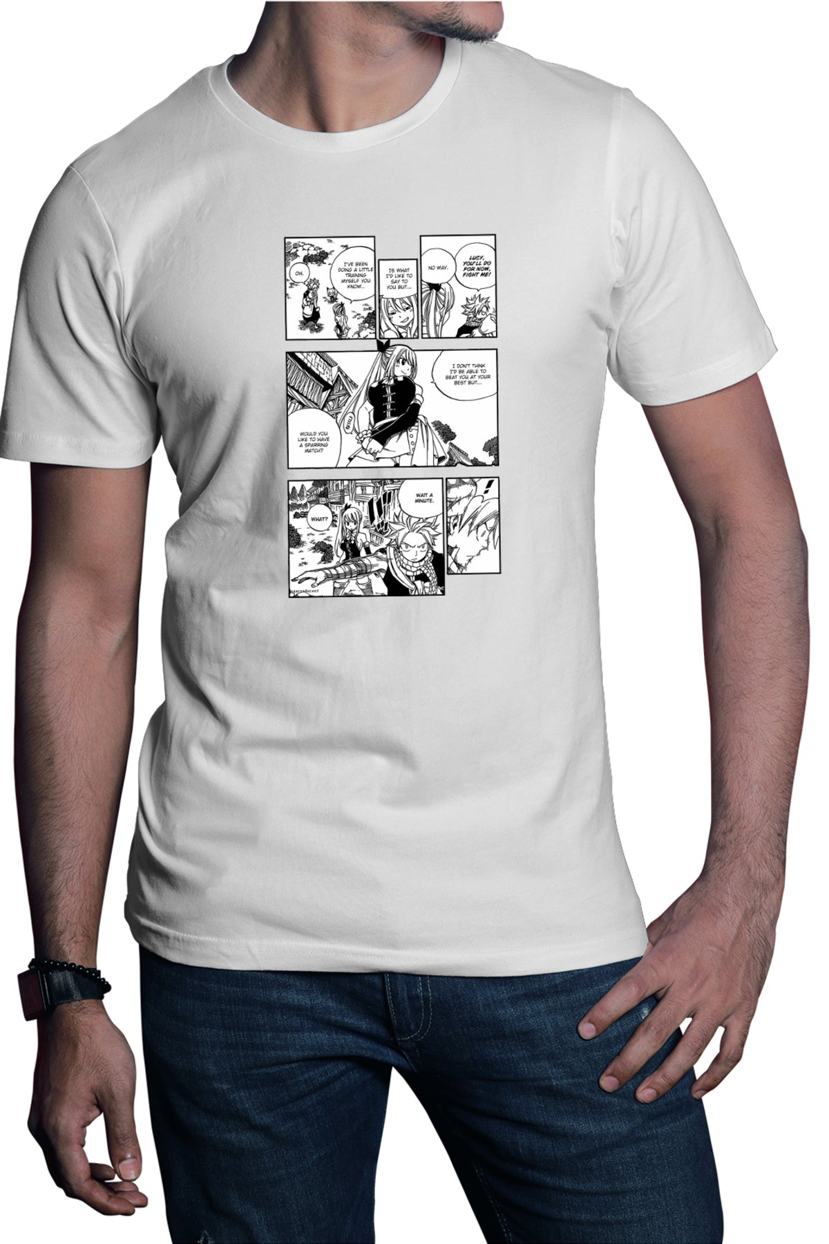 Tricou barbati Fairy Tail Sparring Match Panel Manga
