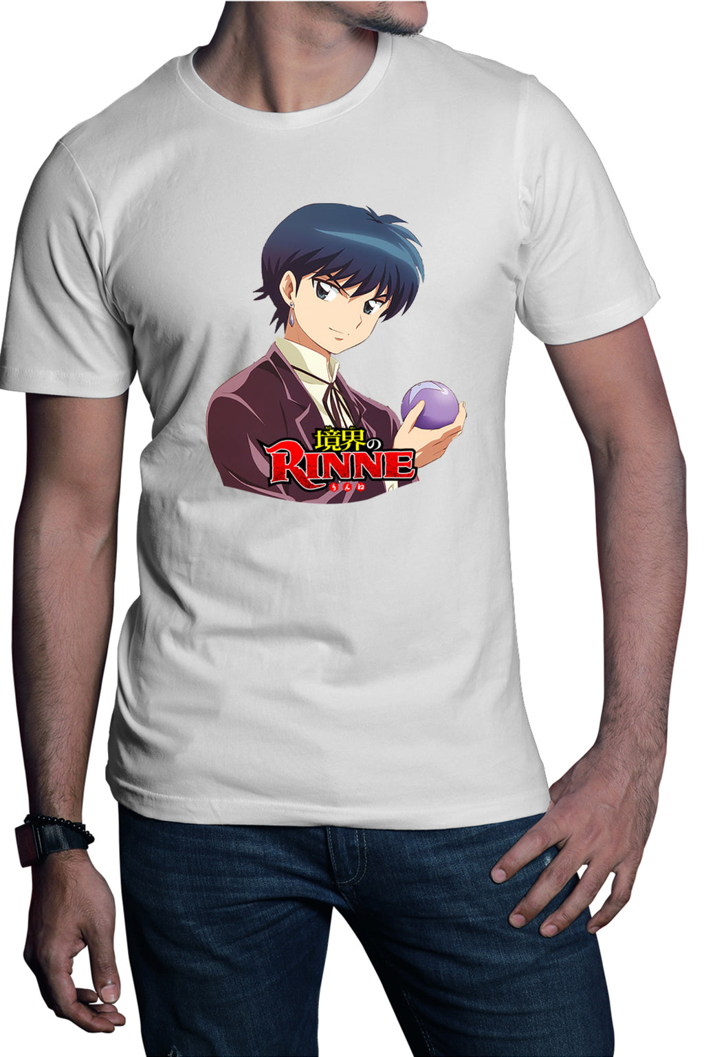 Tricou barbati Rin-ne Tsubasa Blue Globe Mamiya