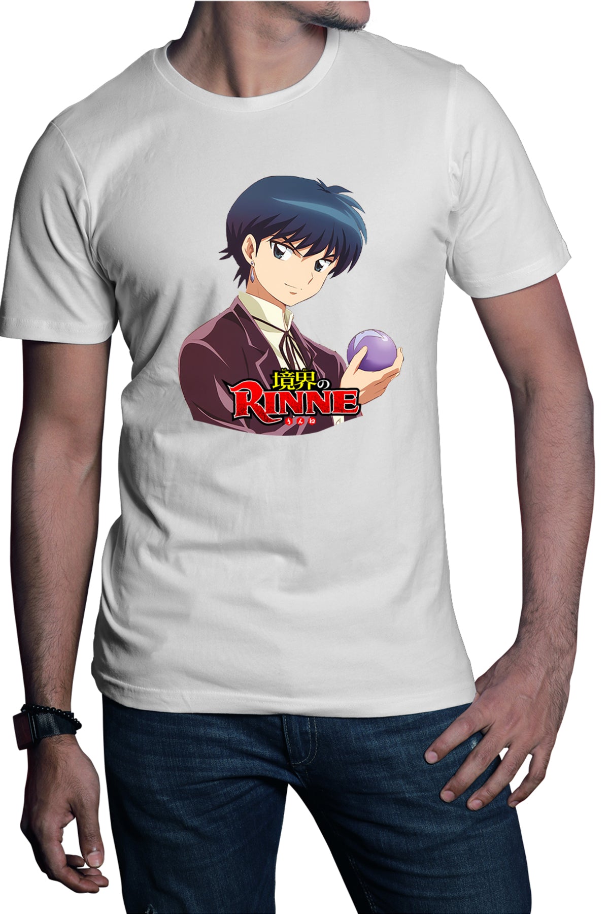 Tricou barbati Rin-ne Tsubasa Blue Globe Mamiya