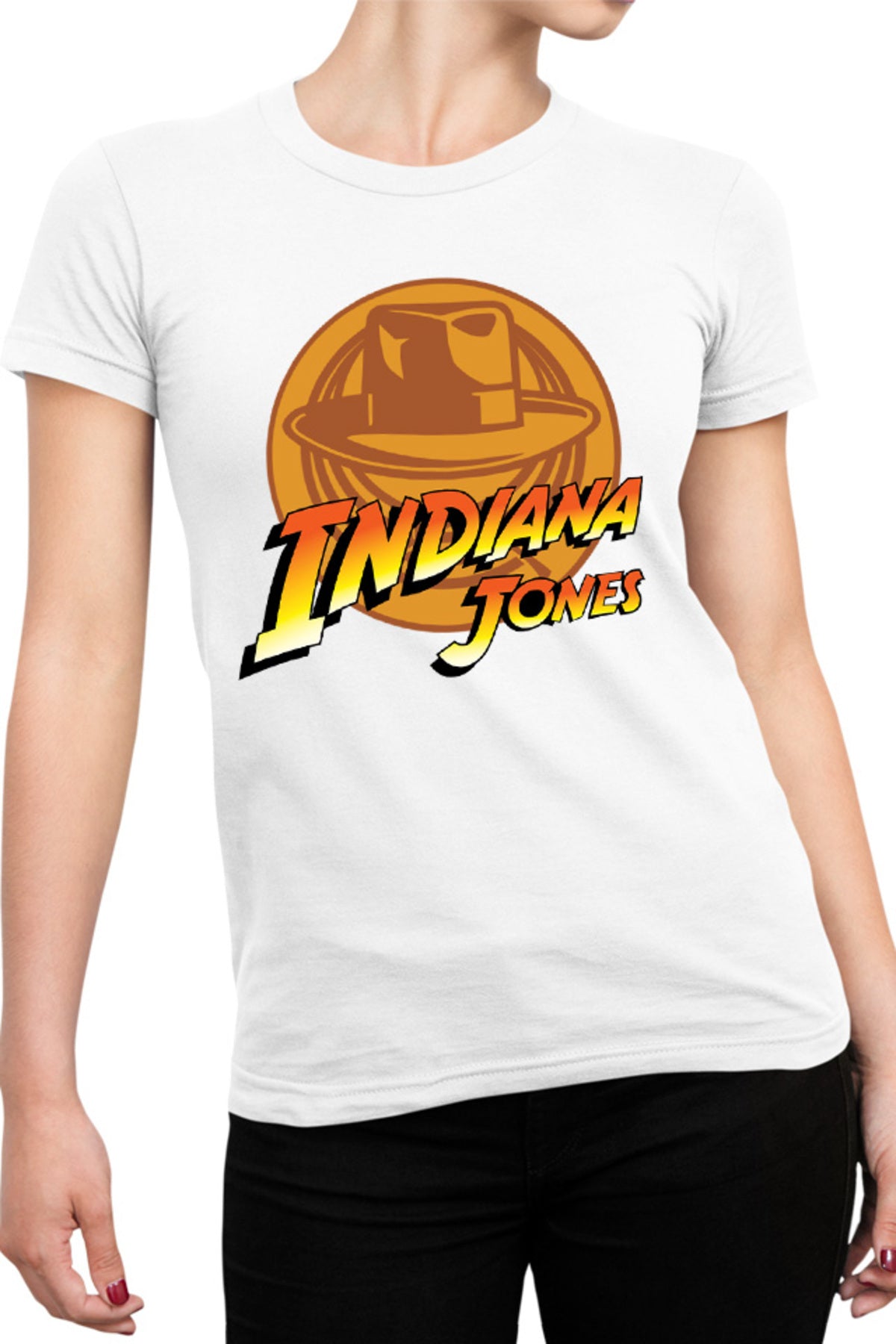 Tricou dama Indiana Jones Logo TV Series Cool Savana Texas US