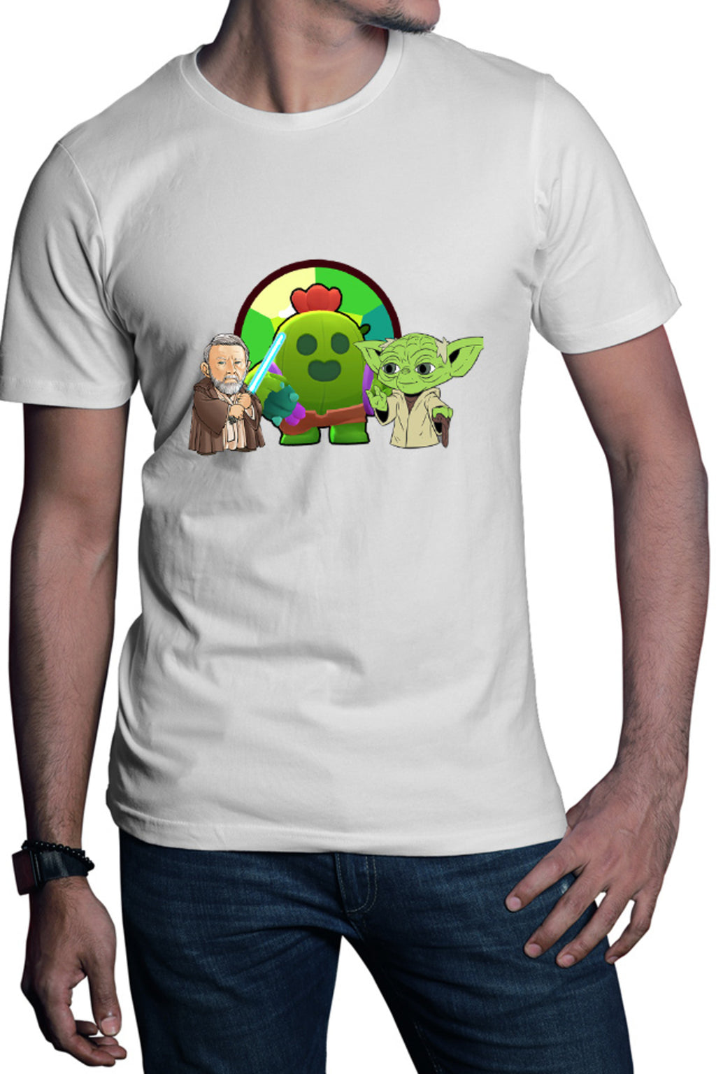 Tricou barbati Brawl Stars Cactus Flower Bio StarWars Obi Wan Kenobi Yoda