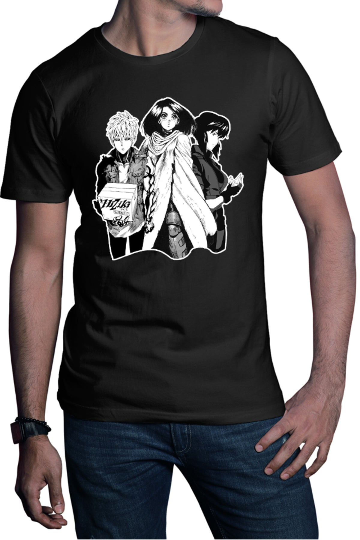 Tricou barbati Battle Angel Alita Gally Genos Makoto Ghost Shell Mecha