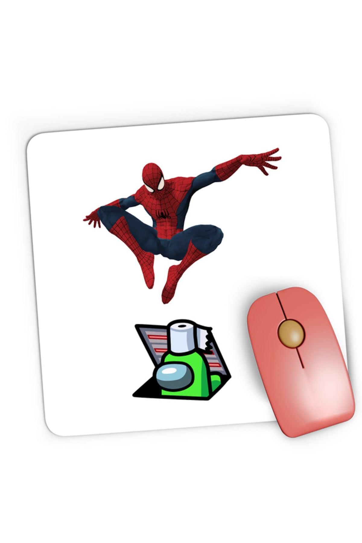 Mousepad Gaming Spiderman Us Suspicious Vent Paper Jump Surprise, 21x19 cm