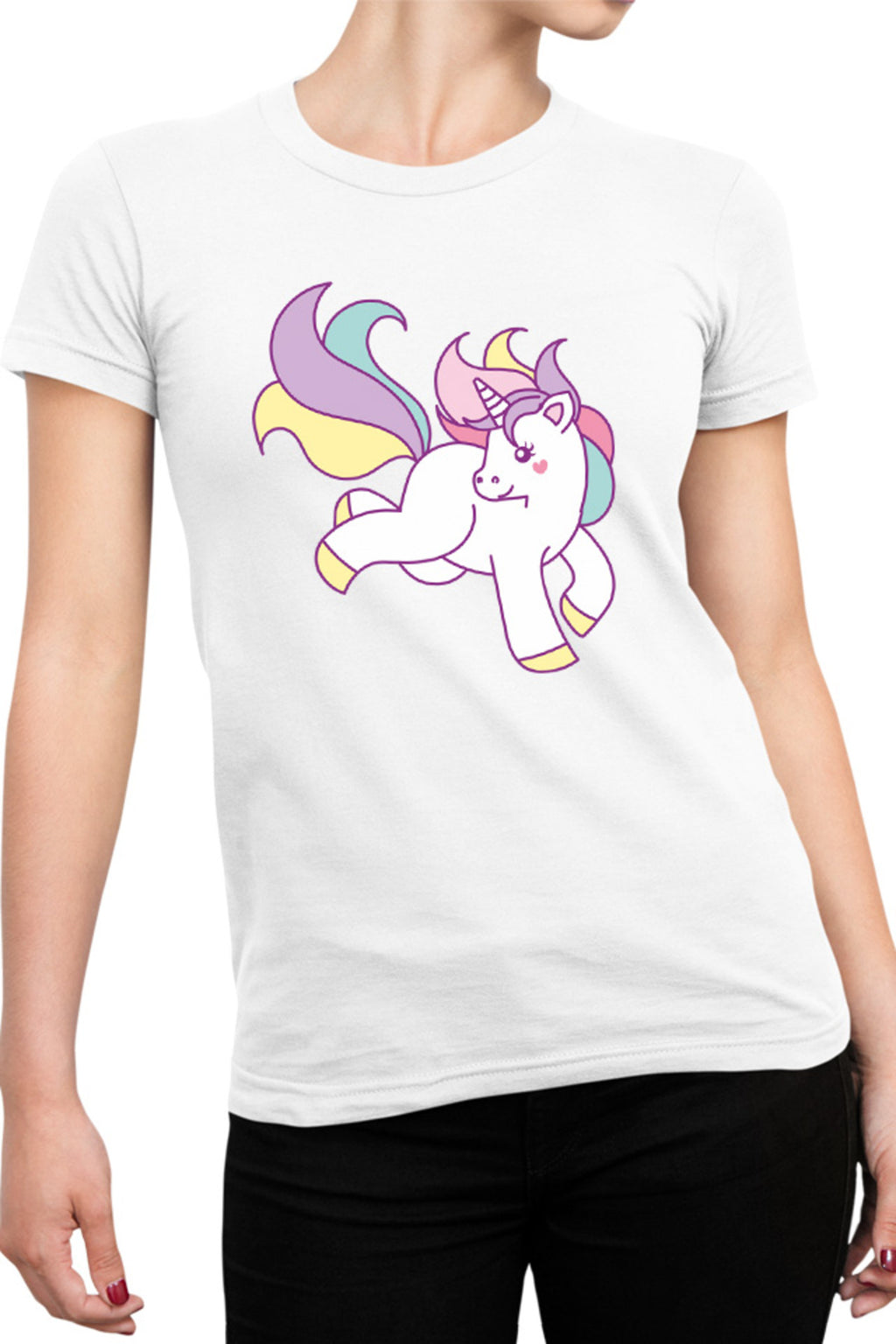 Tricou dama Unicorn Squad Happy Beautiful Rainbow