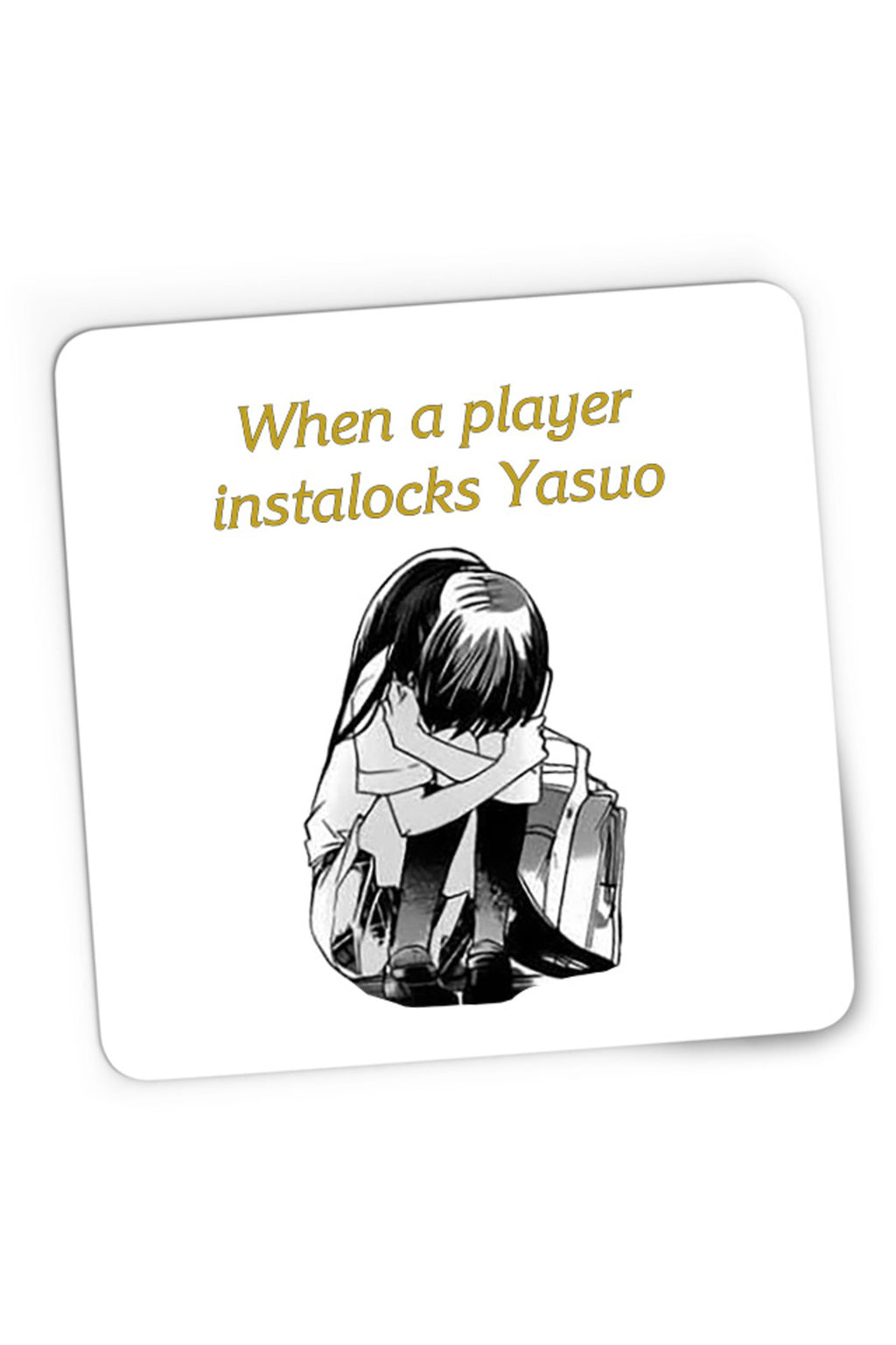 Mousepad Gaming Missions of Love Crying Himuro Yukina League of Legends Meme Love, 21x19 cm