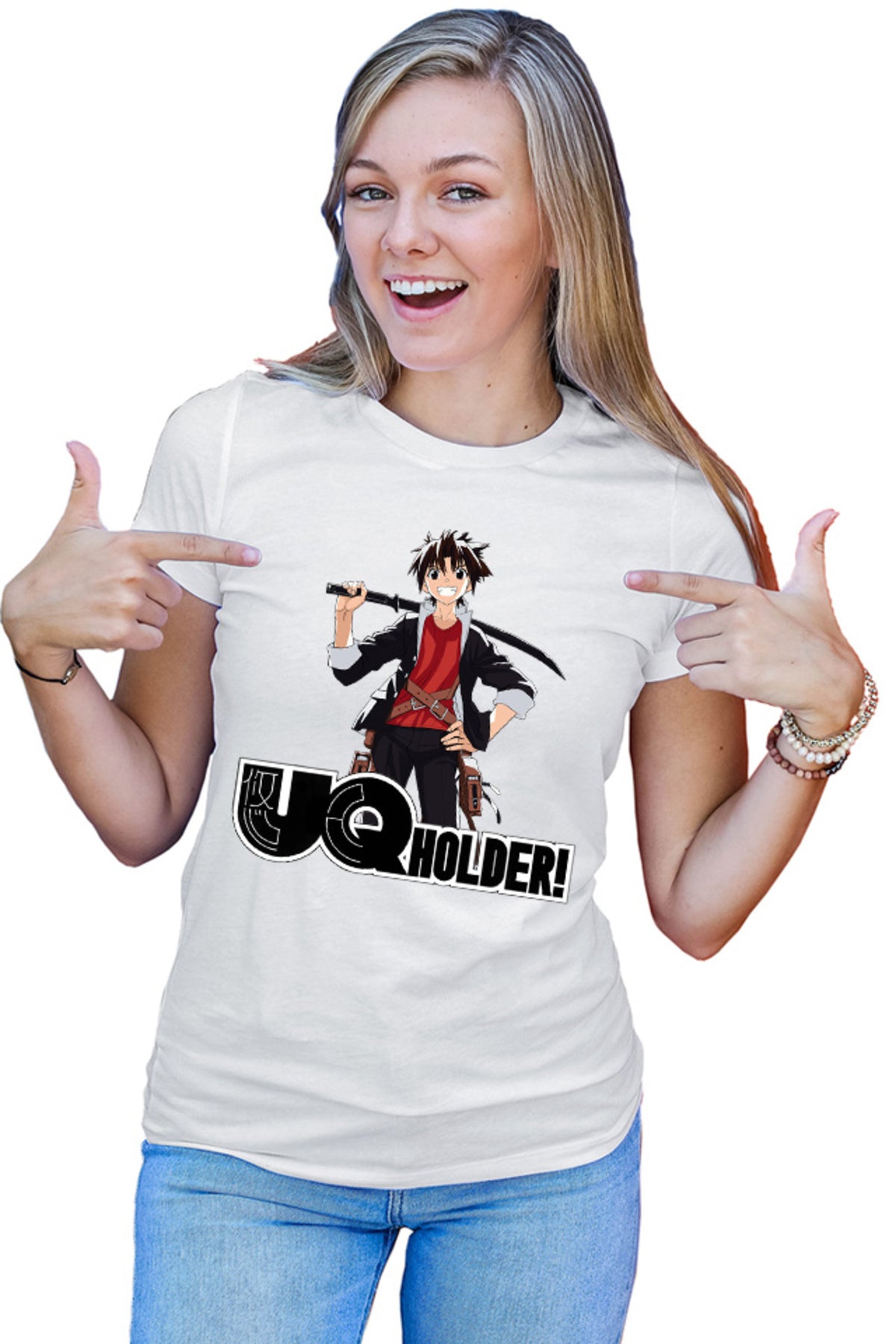 Tricou dama UQ Holder Touta Anime Comedy Manga Trap