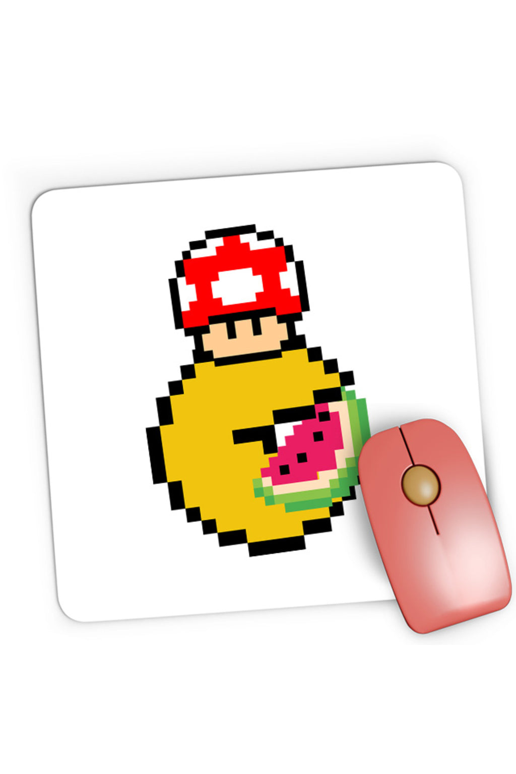 Mousepad Gaming Pac Man Mario Minecraft Watermalon Slice, 21x19 cm