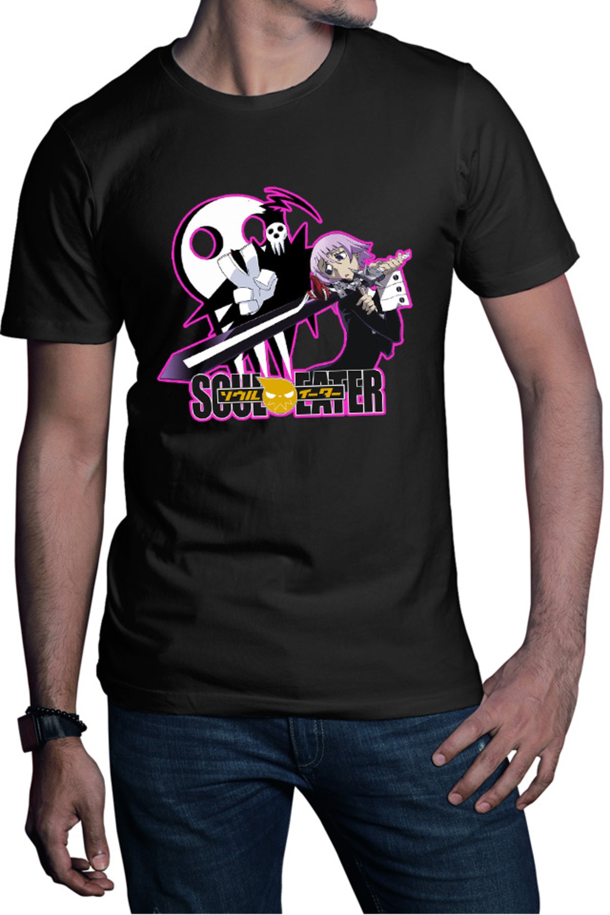 Tricou barbati Soul Eater Death The Kid Crona Psihic Anime Comedy