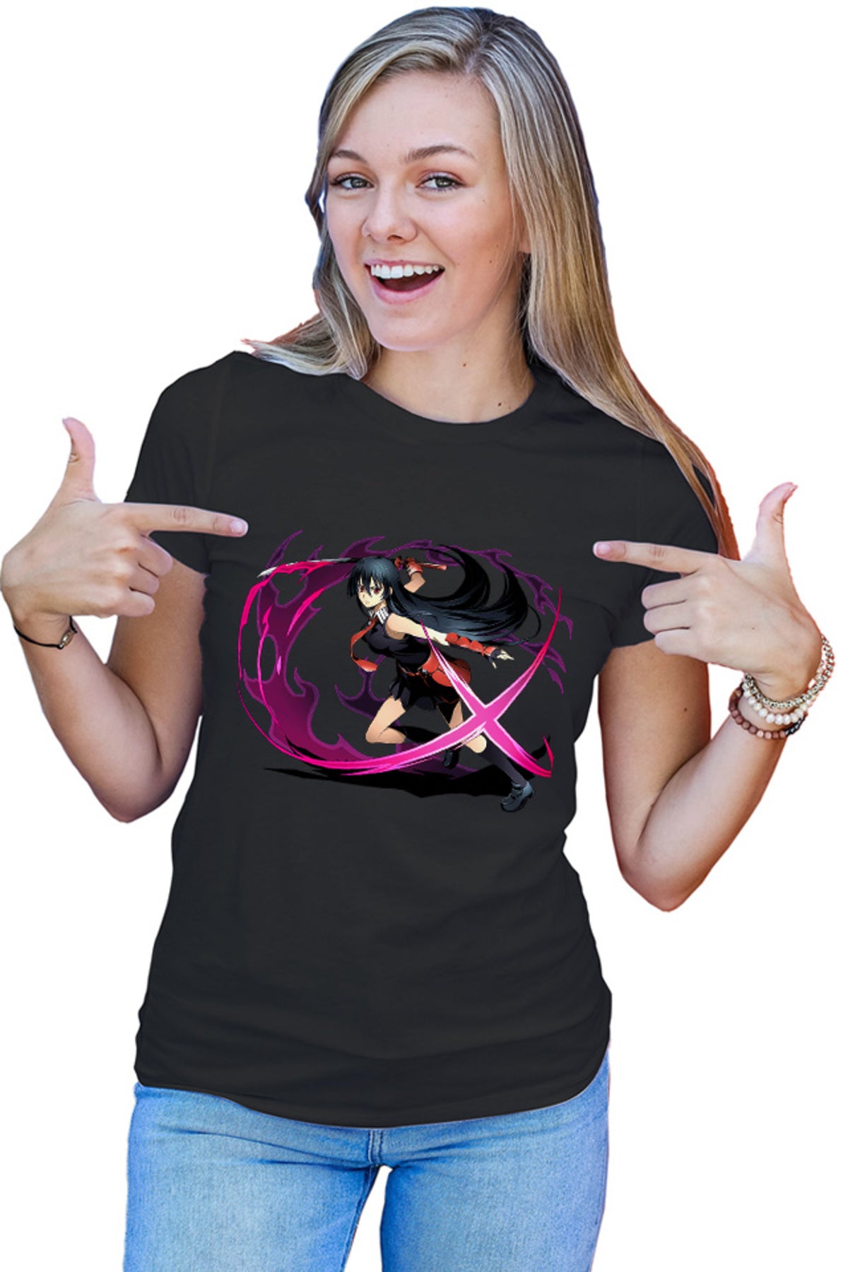Tricou dama Akame ga Kill Katana Samurai Paranormal Game